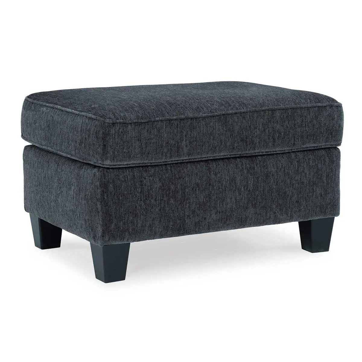 Abinger Accent Ottoman in Smoke Gray - Modern Footrest Pouf for Living Room, Bedroom & Office Decor