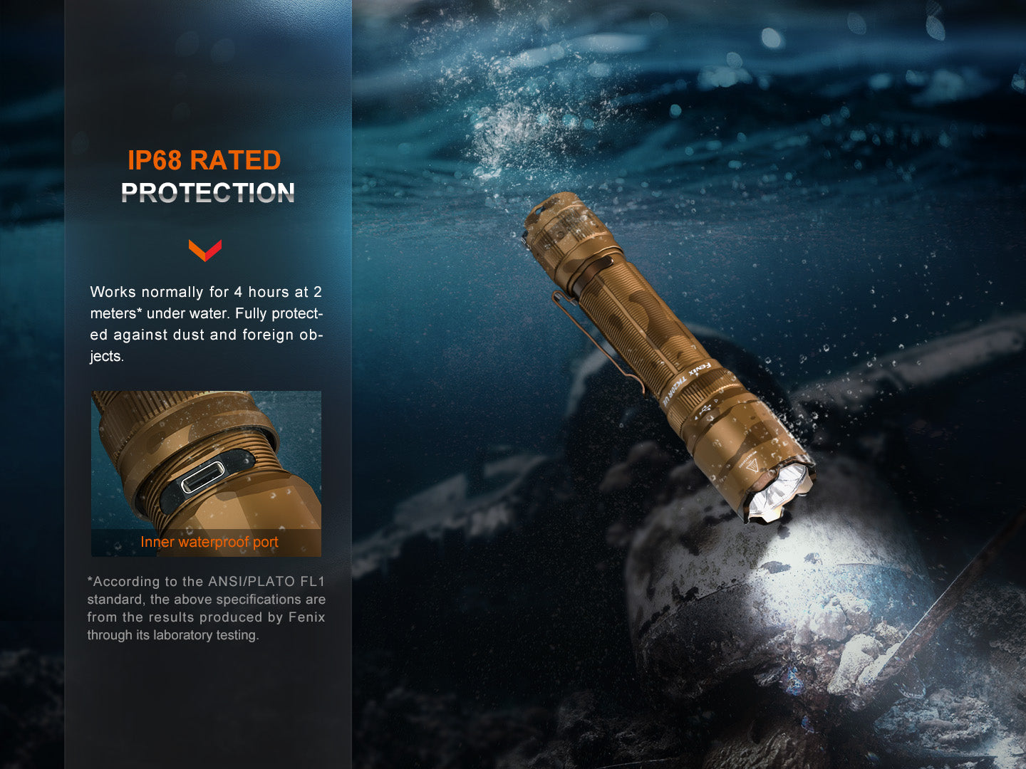 Fenix TK20R UE Tactical Flashlight 2000 Lumens Rechargeable LED Torch - Perfect for Camping, Hiking, Emergency & Outdoor Adventures