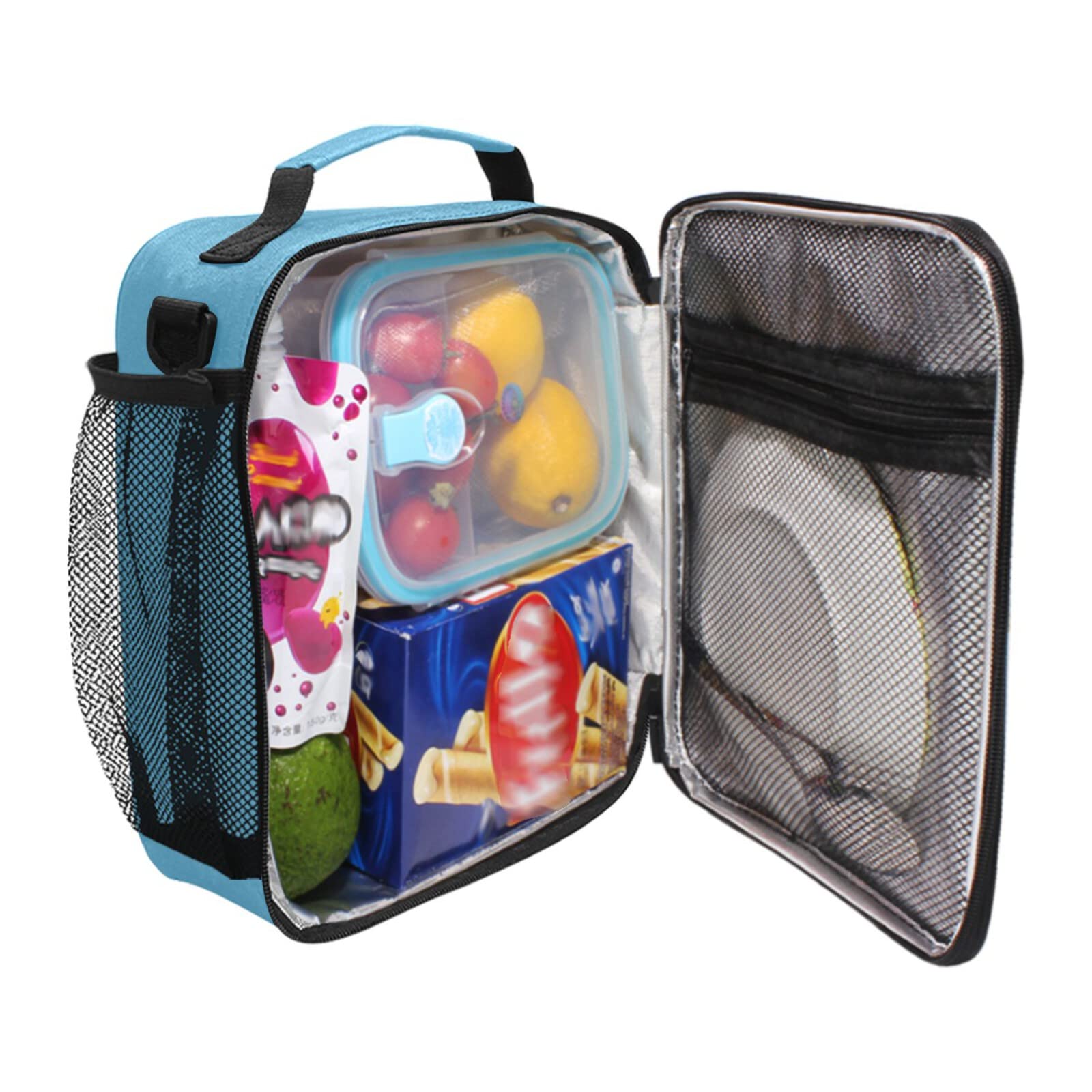 Dinosaur Insulated Lunch Box with Handle - Leakproof Square Meal Bag for Kids, Women, Men | Perfect for School, Work, Office, Picnic & Travel | Cute Dino Design for Boys & Girls