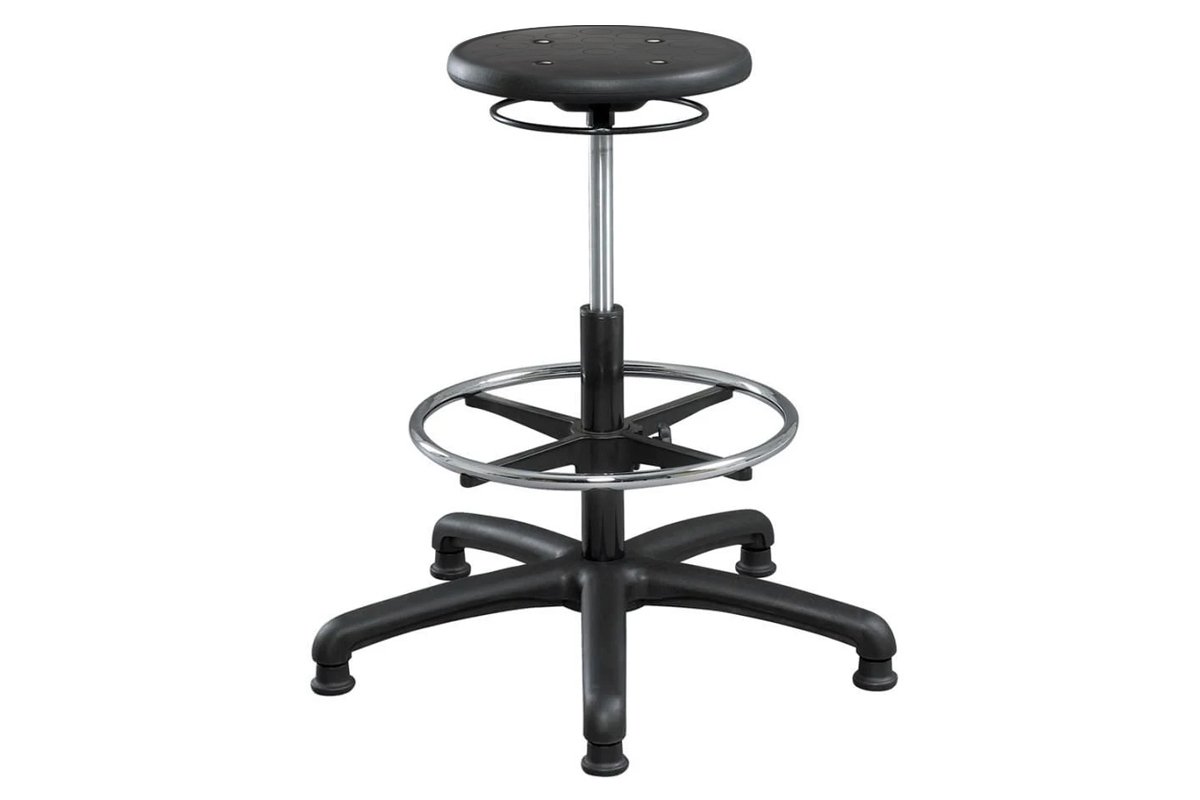 Ergonomic Adjustable Sit Stand Lab Chair for Office & Home - Height Adjustable Stool for Workstations, Laboratories & Standing Desks