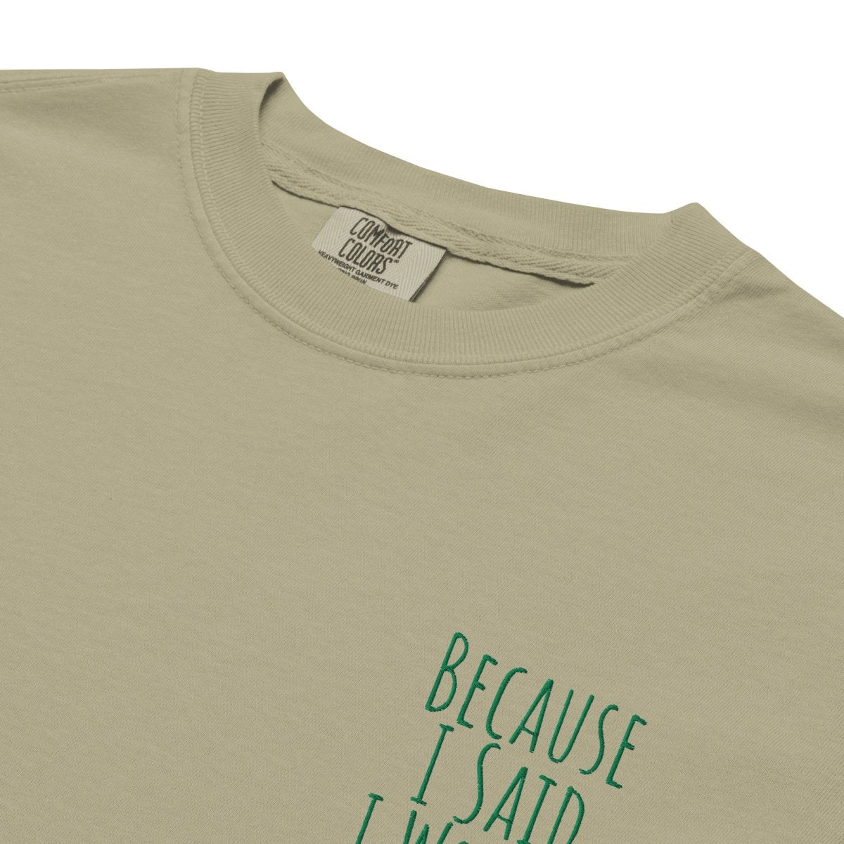 Because I Said I Would Embroidered Heavyweight T-Shirt - Motivational Accountability & Recovery Shirt for Men & Women | Perfect for Support Groups, Therapy Sessions & Personal Growth