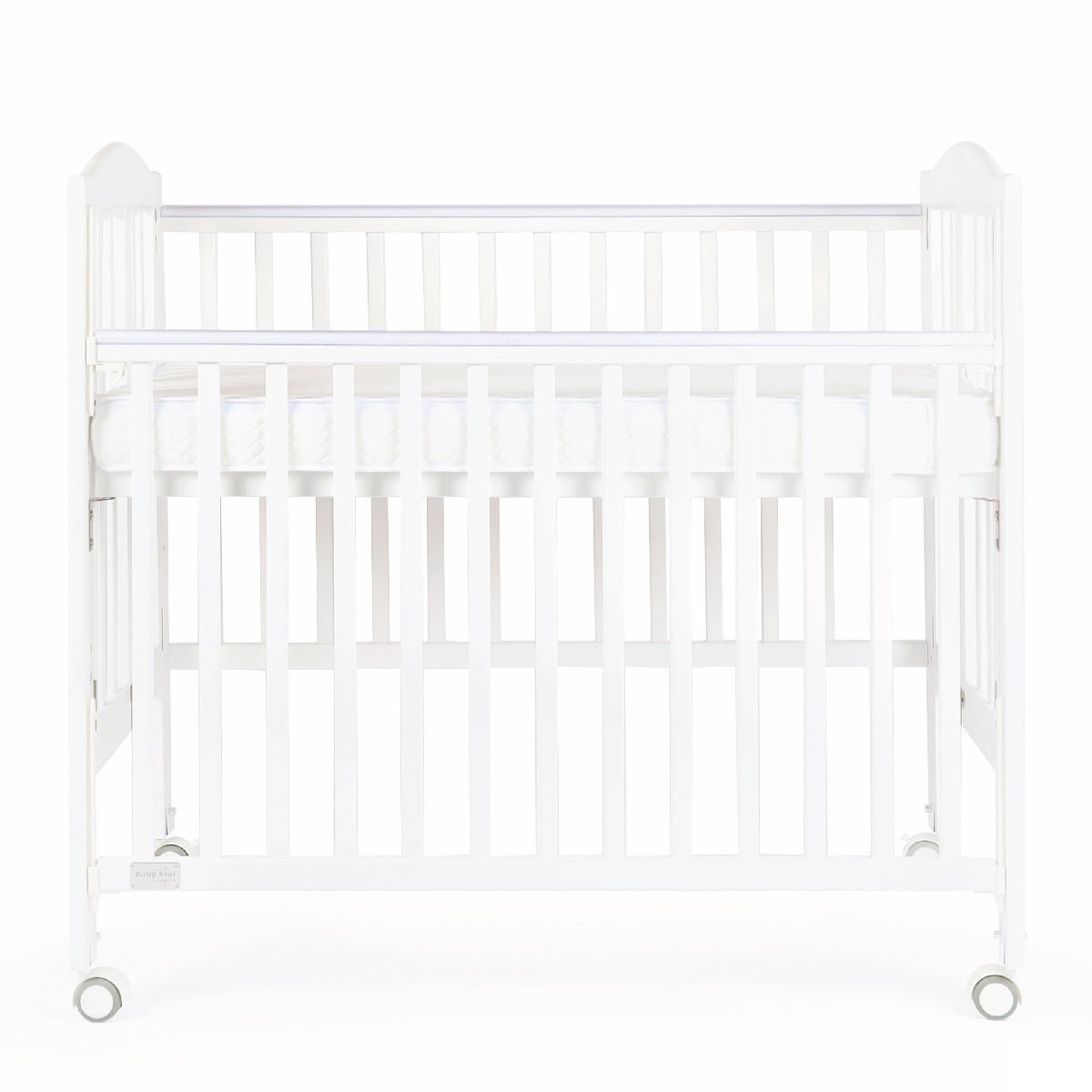 Baby Star Huggy Foldable Wooden Baby Crib with 3