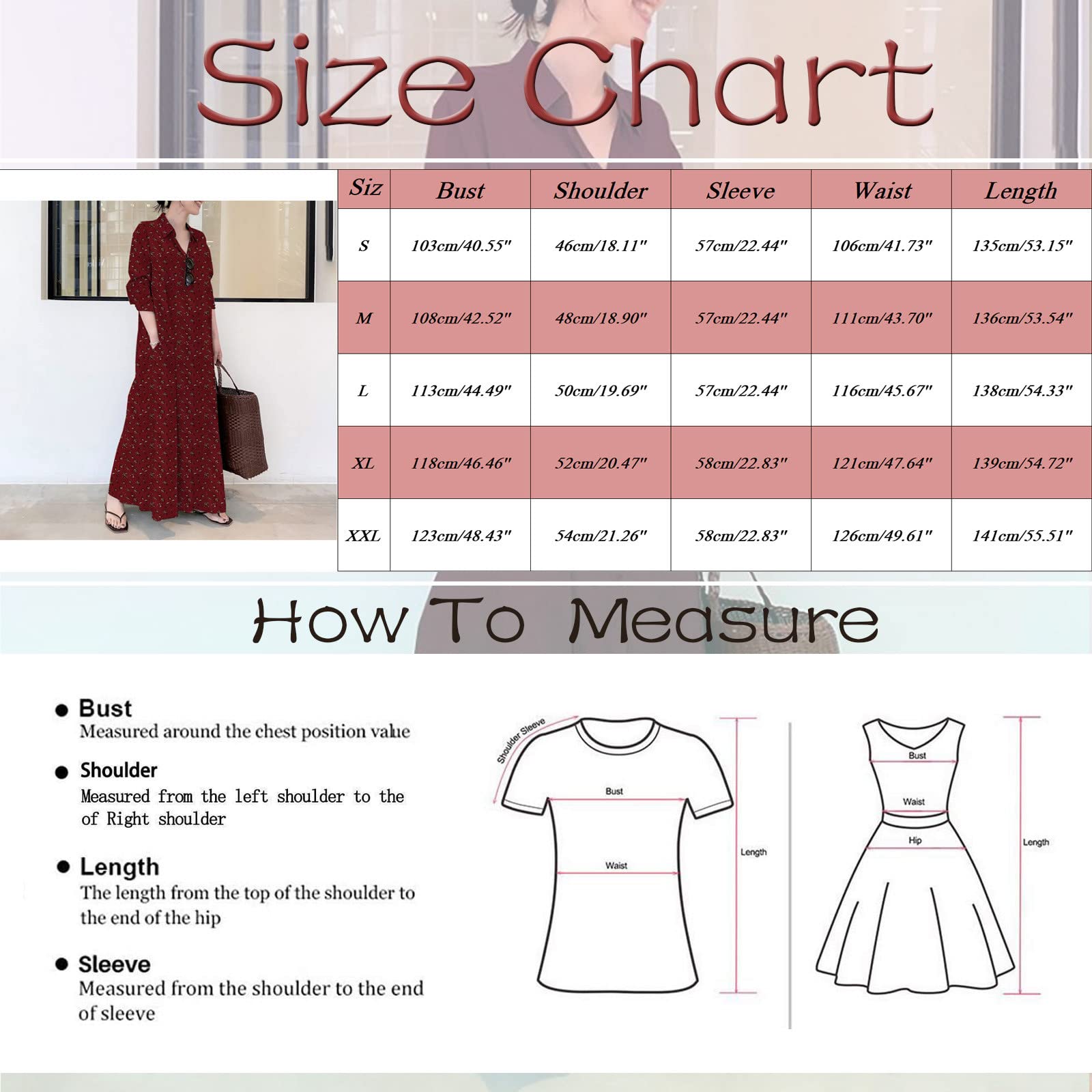 Women's Loose Fit Long Sleeve Printed Cotton Linen Maxi Dress with Pockets - Casual Boho Summer Beach Dress for Vacation, Date Night & Everyday Wear