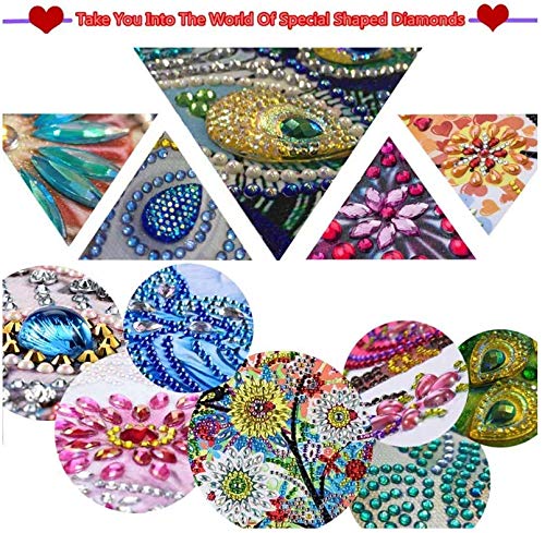 PigPigBoss DIY Diamond Painting Bookmark Kit - 2 Pack Floral Crystal Diamond Dots Bookmark with Tassel, Arts & Crafts Kit for Adults & Kids (21x6cm) - Perfect for Birthday Gifts, Christmas Presents, Reading Accessories & Relaxing Craft Projects