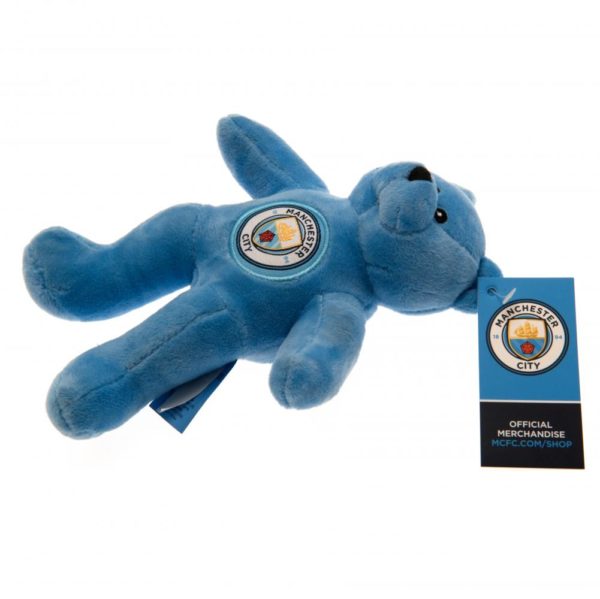 Manchester City FC Mini Plush Bear - Cute Football Fan Gift for Kids & Adults - Perfect for Bedroom Decor, Game Day, and Birthday Presents