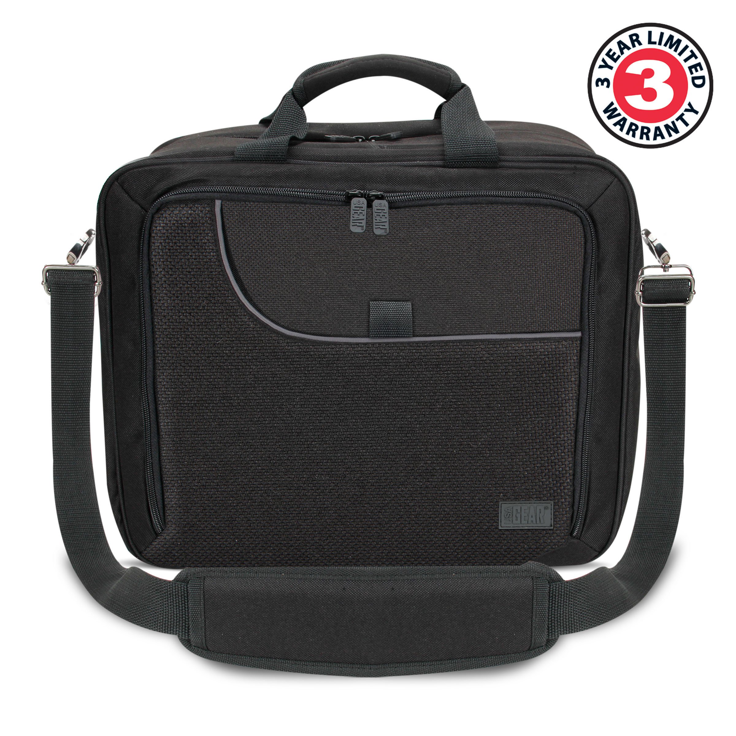 USA Gear Professional DJ Mixer Case - Durable Mixer Bag with Custom Storage for Cables, Mics & Adapters | Perfect for DJ Gigs, Studio Sessions & Live Performances