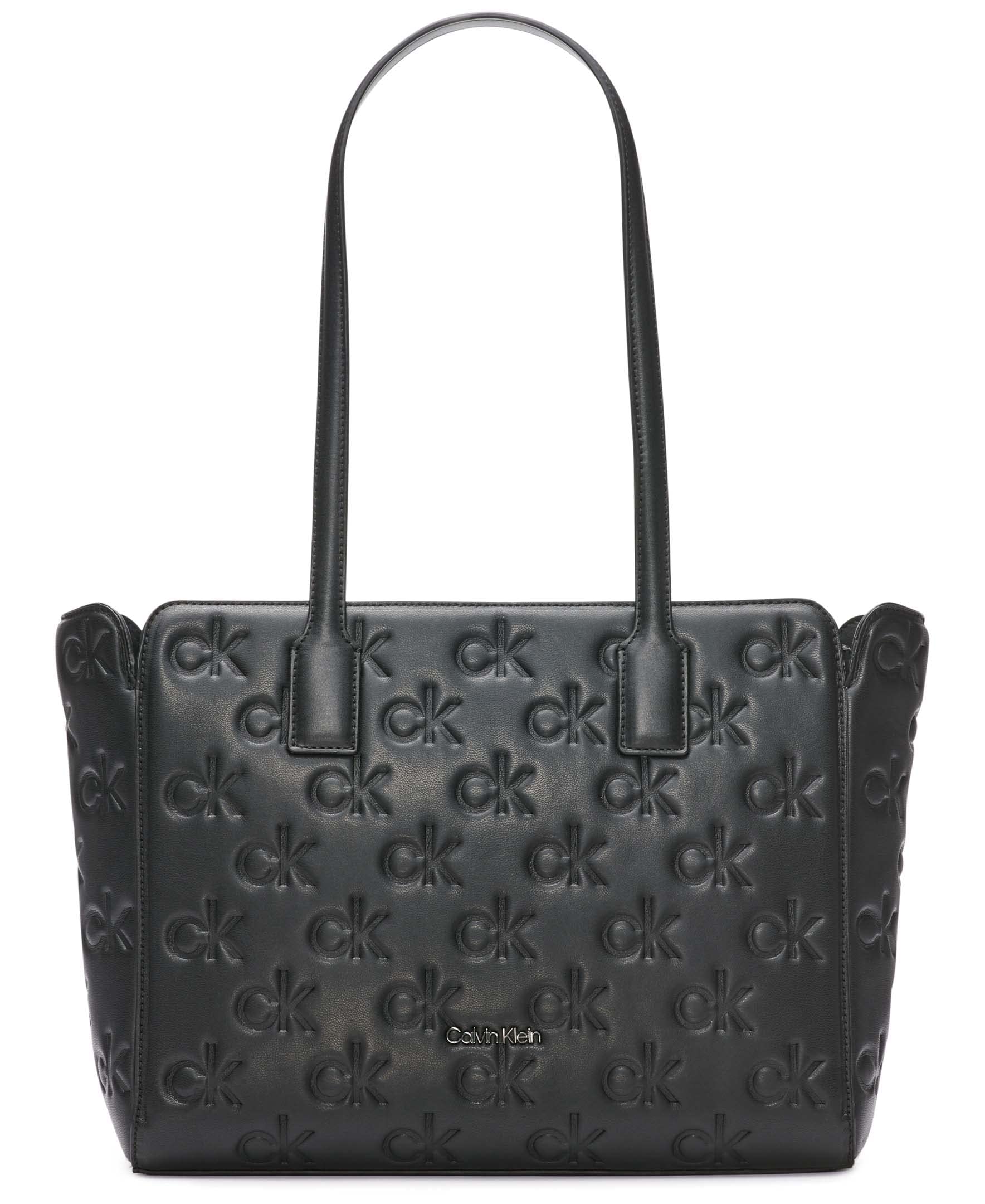 Calvin Klein Noa Top Zip Tote Bag for Women | Genuine Leather Handbag with Zipper Closure | Perfect for Work, Travel & Everyday Use