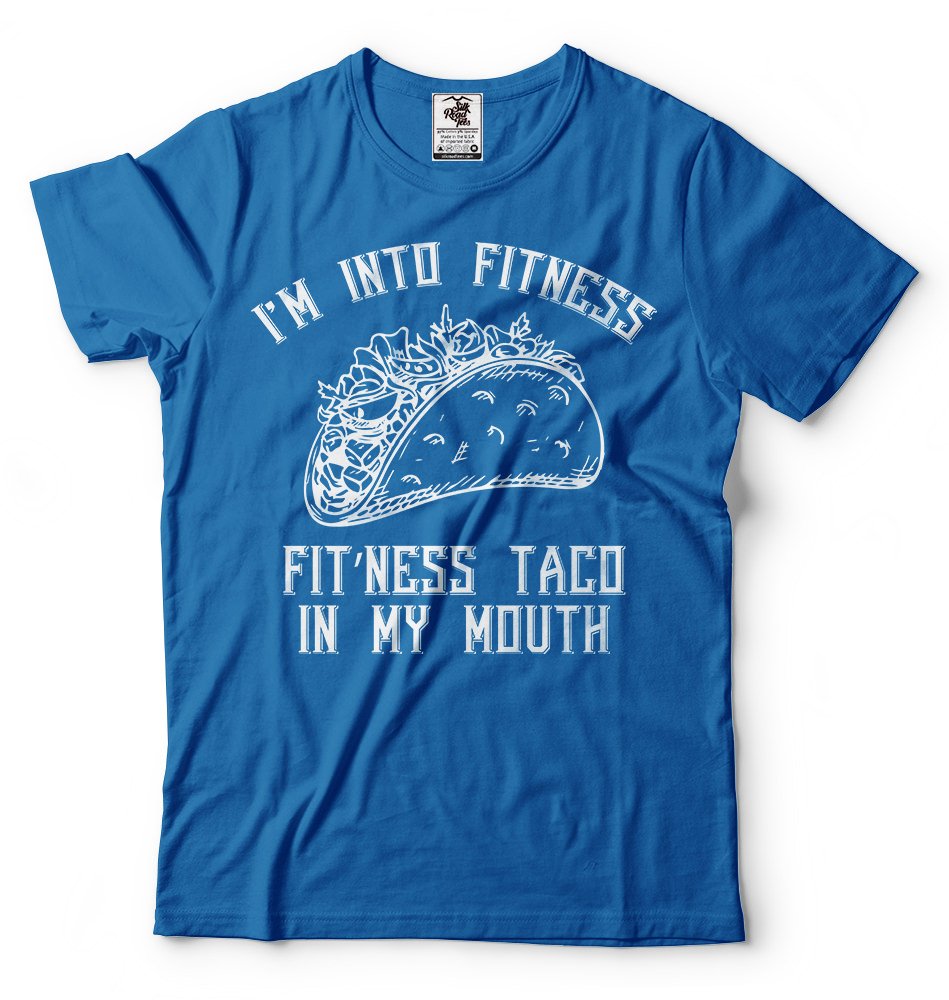 Funny Taco Fitness T-Shirt for Men | Hilarious Food Graphic Tee | Gym & Casual Wear