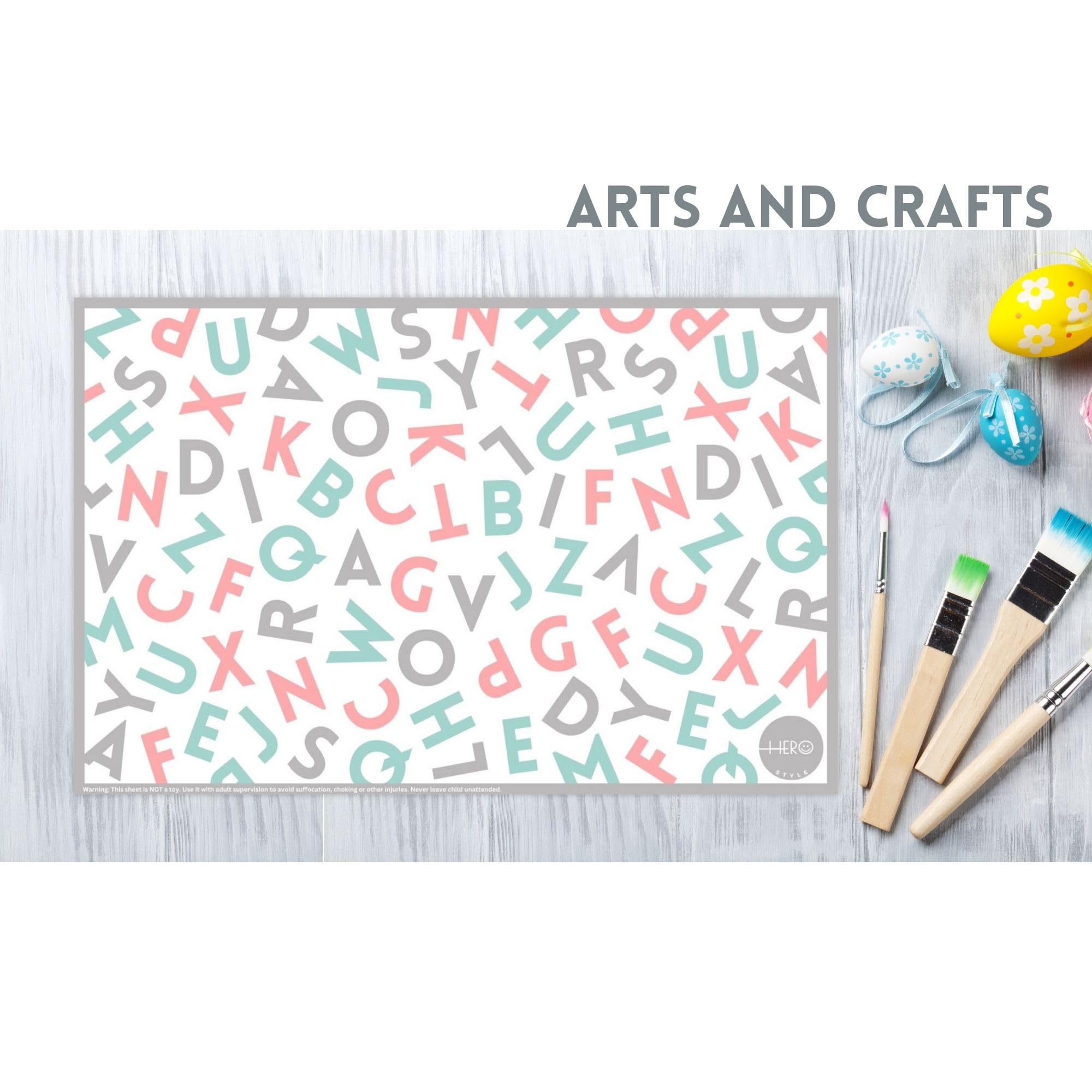 40 Pack Disposable Baby Placemats - Stick-On Alphabet Educational Placemats for Toddlers | BPA-Free, Colorful Dining Essentials for Restaurants, Travel & Family Meals | Perfect for High Chairs, Picnics & On-the-Go Meals