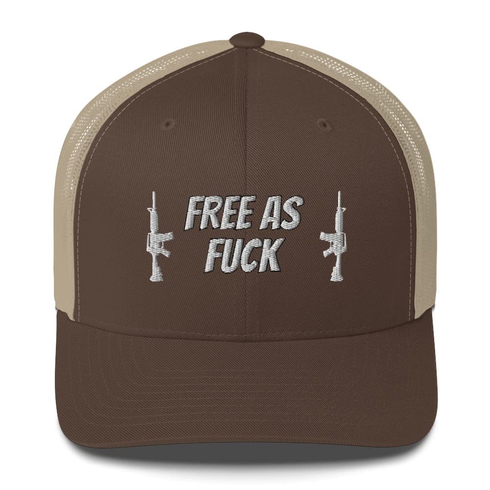 Free As Fuck Hat - Breathable Mesh Trucker Cap with Fun Graphic Design - Perfect for Outdoor Activities, Music Festivals & Streetwear Fashion