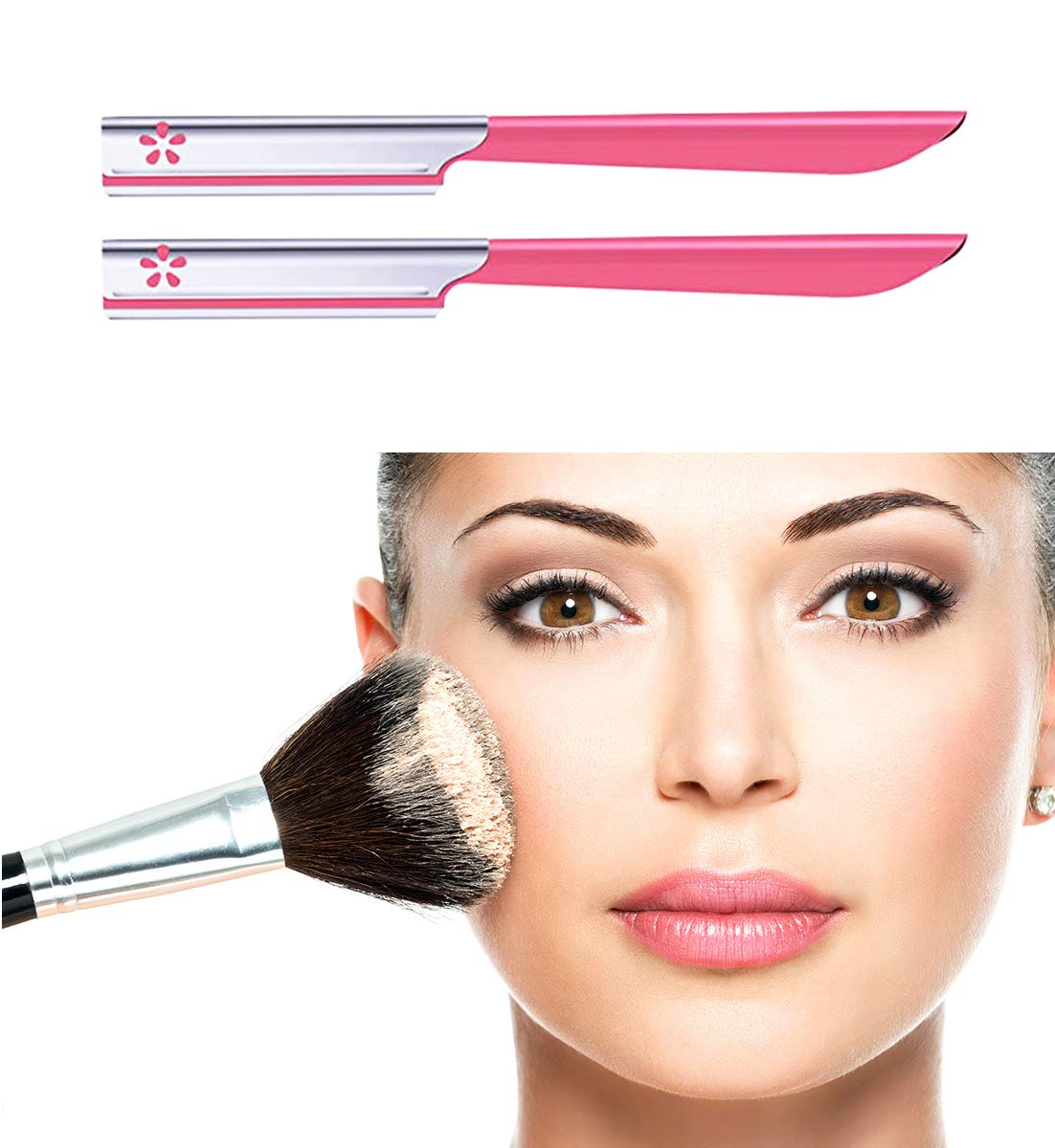 Stainless Steel Eyebrow & Facial Razor for Women & Men - Precision Hair Remover, Shaper & Trimmer with Protective Cover | Perfect for Eyebrow Grooming, Cheek Shaving & Facial Hair Removal at Home or Salon