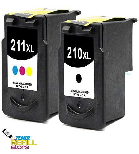 Compatible Canon PG-210XL Black & CL-211XL Color Ink Cartridge (1 Black, 1 Color) - High-Quality Replacement for Canon Printers - Perfect for Home Office Printing, School Projects & Small Business Documents