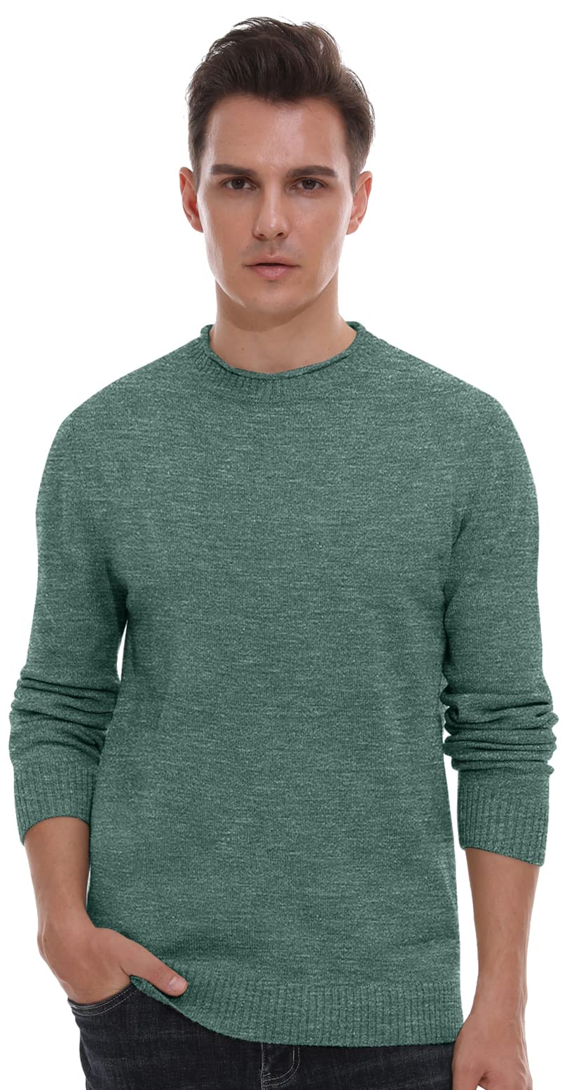 Sailwind Men's Crewneck Sweater - Soft Casual Pullover Sweater with Ribbed Cuffs & Hem | Warm Winter Knitwear for Office, Dating & Outdoor Activities