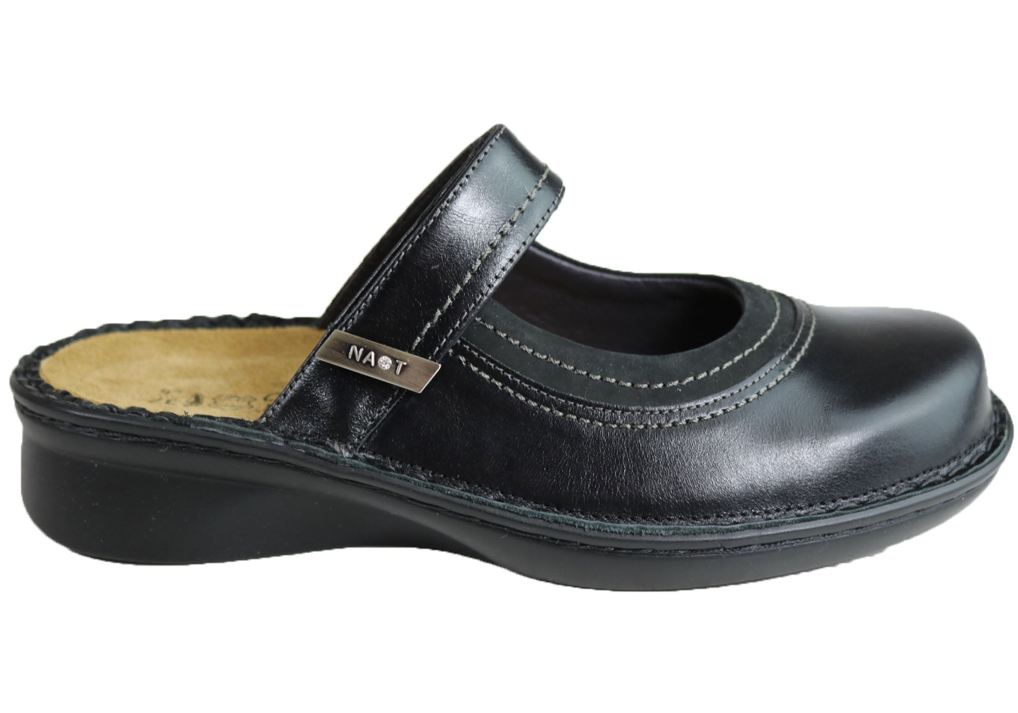 Naot Trio Women's Comfortable Wide Fit Orthotic Friendly Clogs Mules - Slip On Shoes for Nurses, Teachers & Healthcare Workers