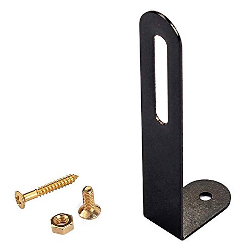 Gold Screw Electric Guitar Scratchplate Bracket with Nut - Compatible with Gibson/Epiphone Les Paul & LP Guitar Pickguard (Black) - Perfect for DIY Guitar Repair & Customization