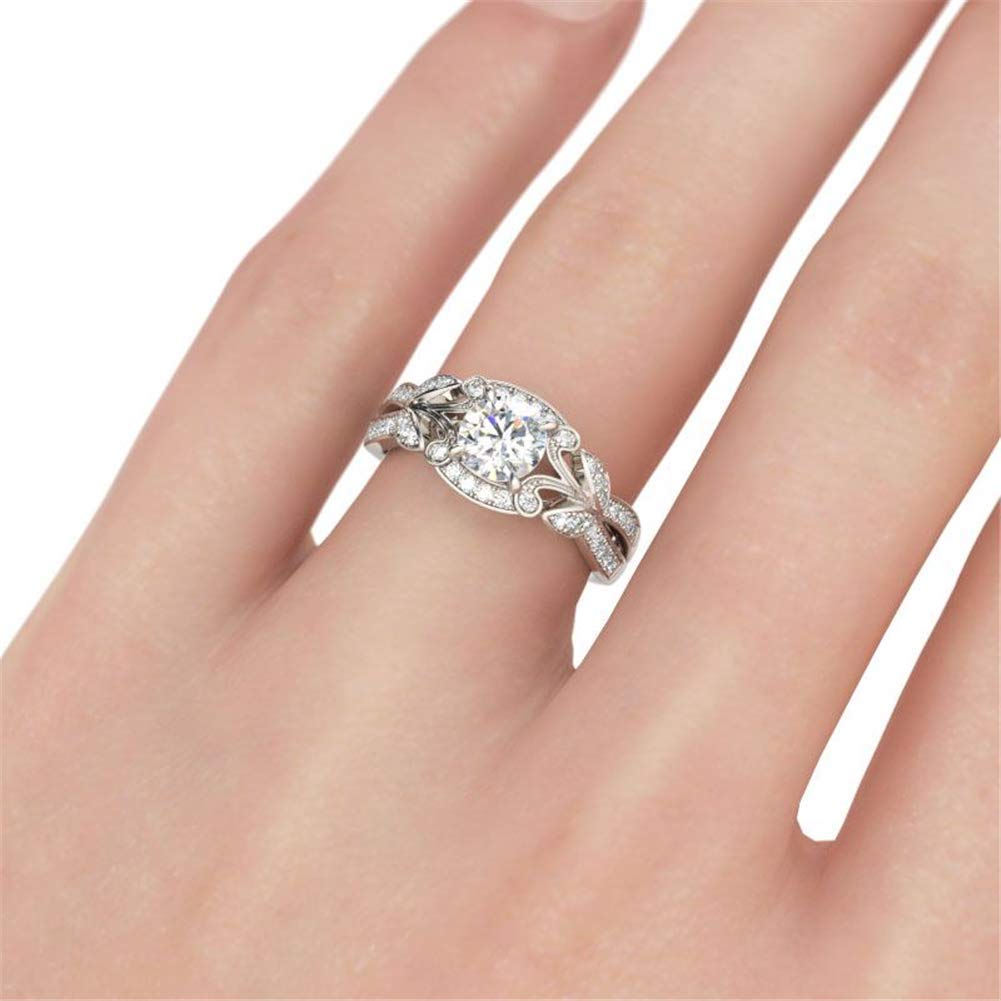 Jeulia 2 Carat Round Cut Cubic Zirconia Engagement Ring for Women - 925 Sterling Silver Wedding Band, Anniversary & Promise Ring with Jewelry Gift Box - Perfect for Proposals, Bridal Jewelry & Special Occasions