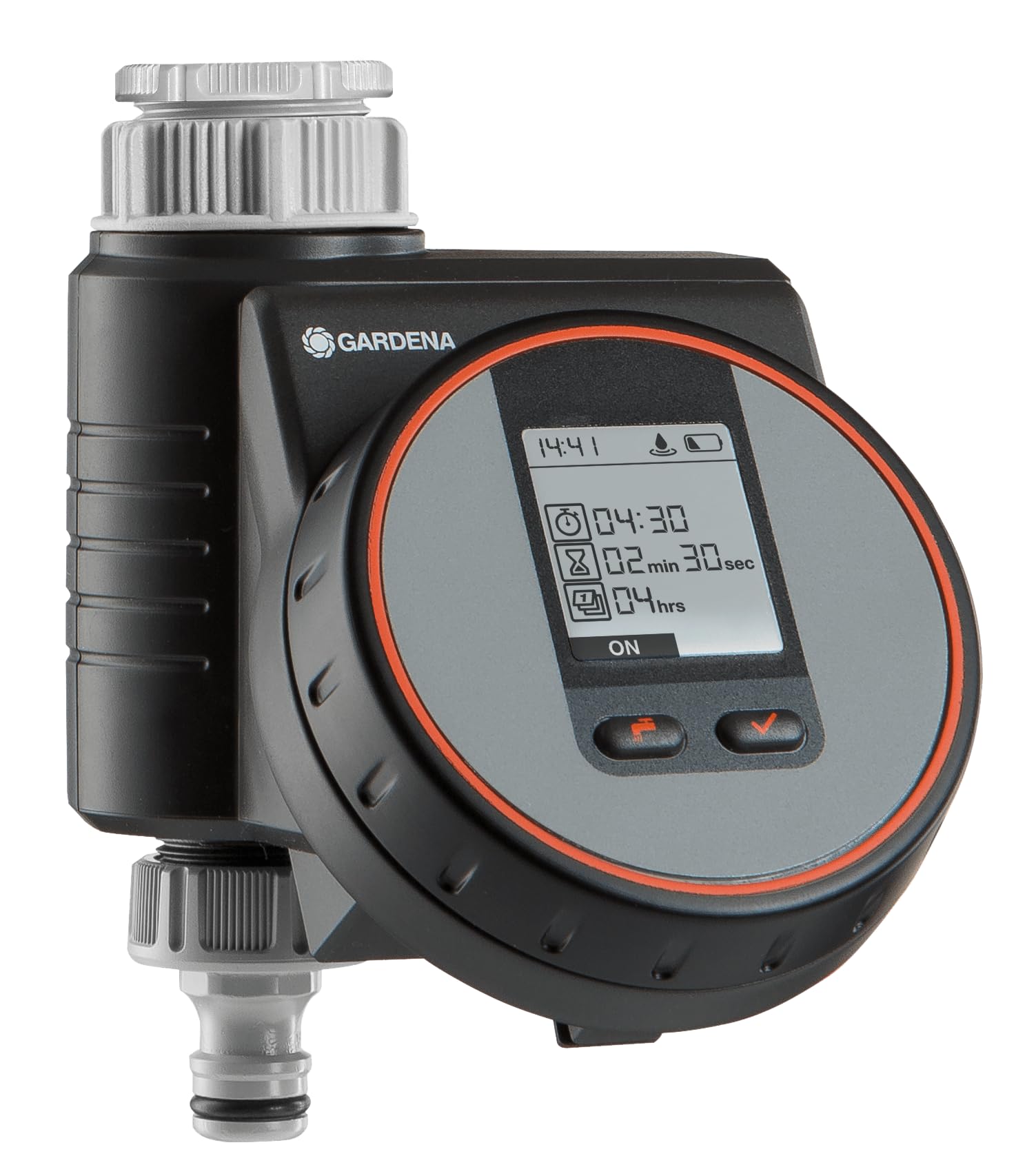 GARDENA 1890 Flex Hose Faucet with Connector & Water Timer - Durable Garden Hose System for Lawn, Yard, and Outdoor Watering
