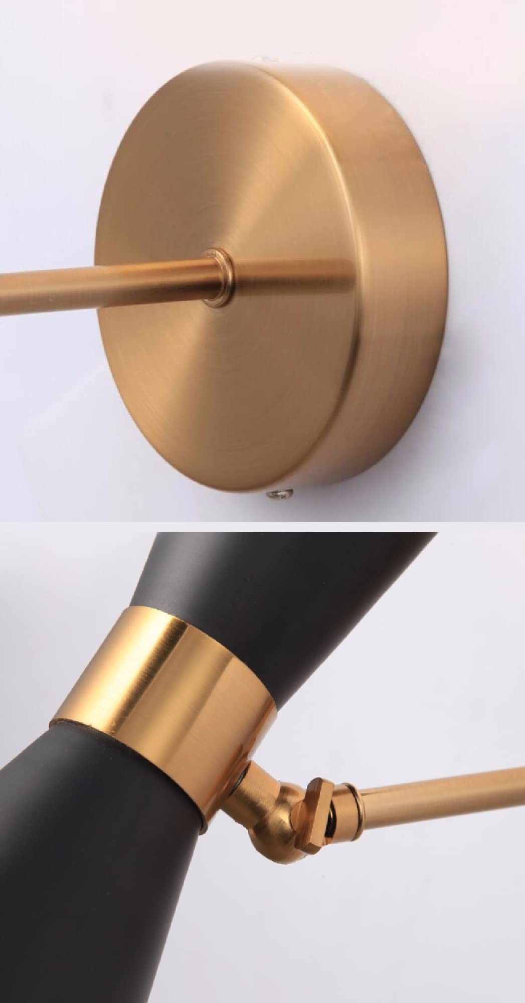 Modern Black Wall Sconce Set of 2 - Battery Operated LED Wall Lights with Remote Control, No Wiring Needed - Perfect for Bedroom, Hallway, or Staircase Lighting