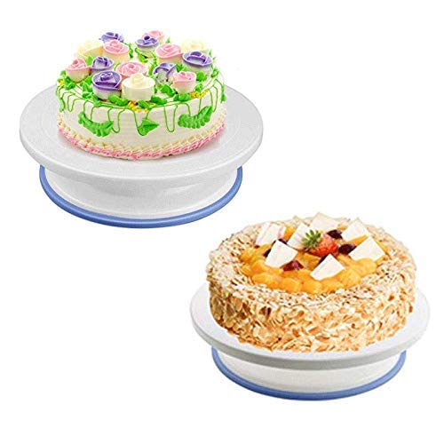 Premium Cake Turntable Stand with Stainless Steel Icing Tools - 6