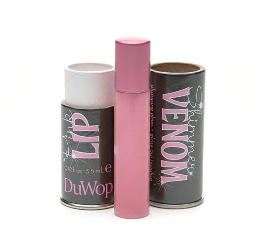 DuWop Pink Shimmer Lip Venom Plumping Gloss - Hydrating Lip Enhancer with Tingly Sensation for Fuller Lips | Perfect for Date Night & Special Occasions