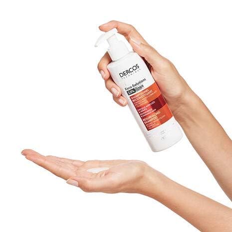 Vichy Dercos Kera-Solutions Resurfacing Shampoo for Damaged Hair - 250ml Sulfate-Free Hair Repair Treatment - Perfect for Dry, Frizzy & Color-Treated Hair at Home or Salon Use