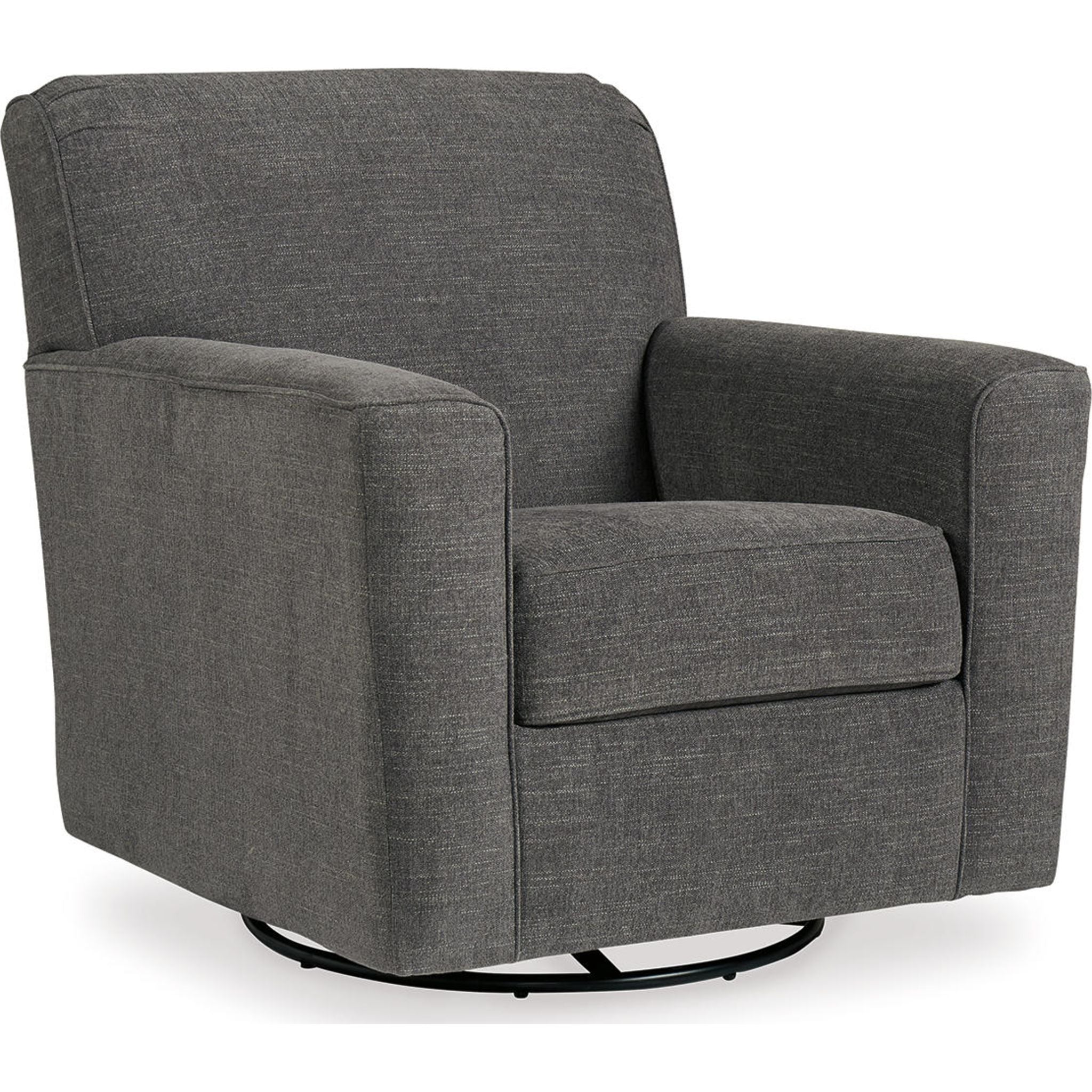 Alcona Swivel Chair - 360 Degree Rotating Office Chair with Ergonomic Design, Charcoal Gray - Perfect for Home Office, Gaming, and Conference Rooms