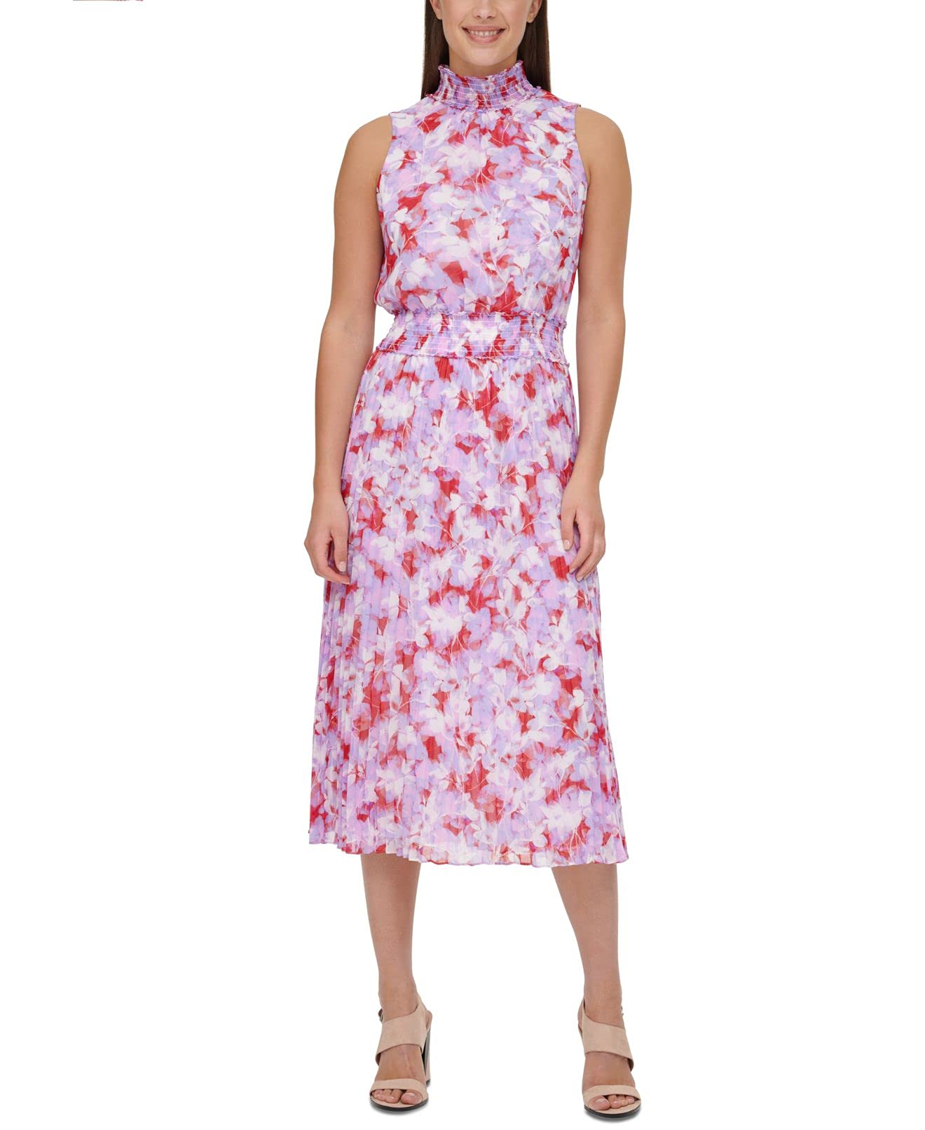 Calvin Klein Women's Floral Sundress - Lightweight Summer Dress for Beach, Vacation & Casual Wear | Perfect for Outdoor Parties & Brunch