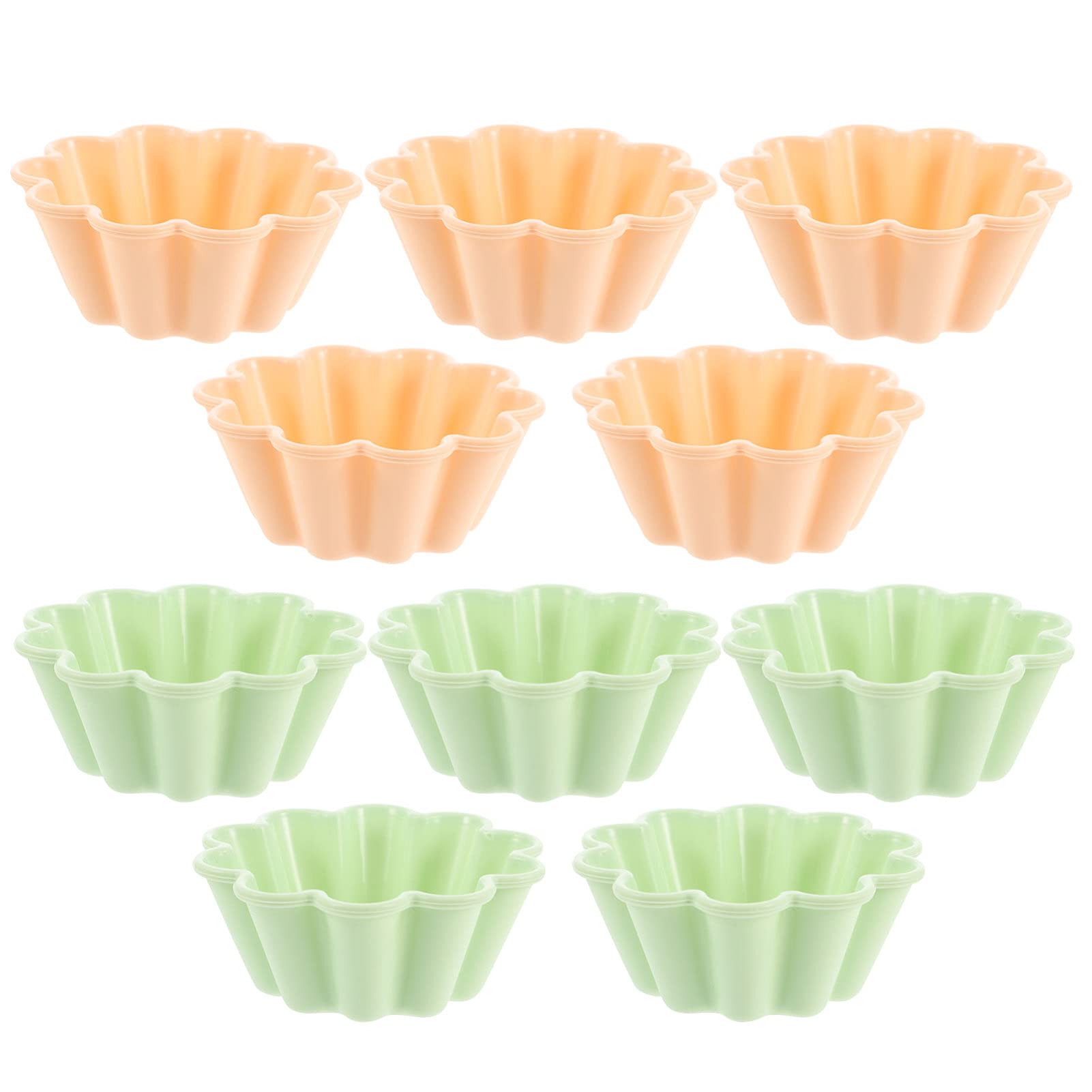 10-Piece Silicone Baking Cups Set - Reusable Cupcake & Muffin Molds for Baking, Non-Stick Cake Cups - Perfect for Home Baking, Party Desserts, and Kids Cooking Activities