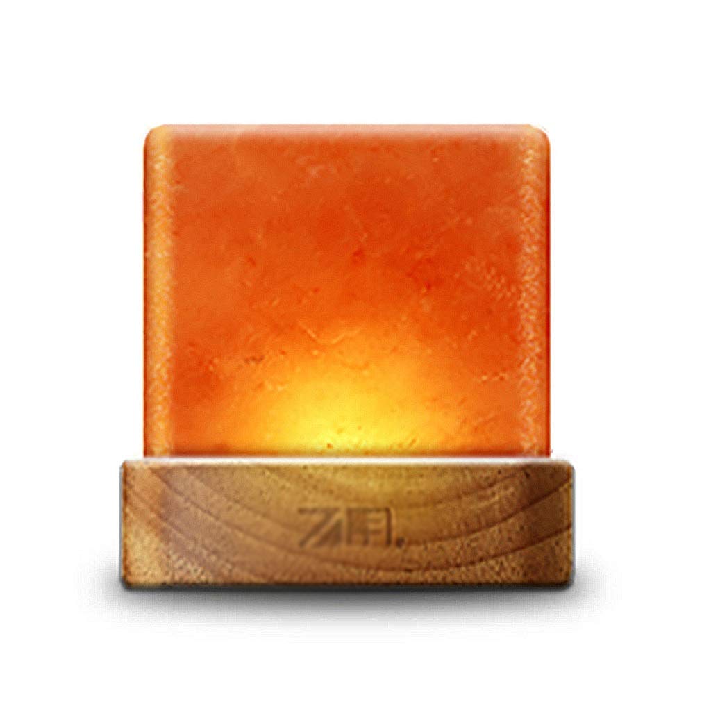 Himalayan Salt Lamp - Natural Crystal Night Light for Bedroom, Warm Dimmable Table Lamp, Home Decor & Fashion Accessories - Perfect for Relaxation, Meditation & Mood Lighting (Orange, 12x12cm)