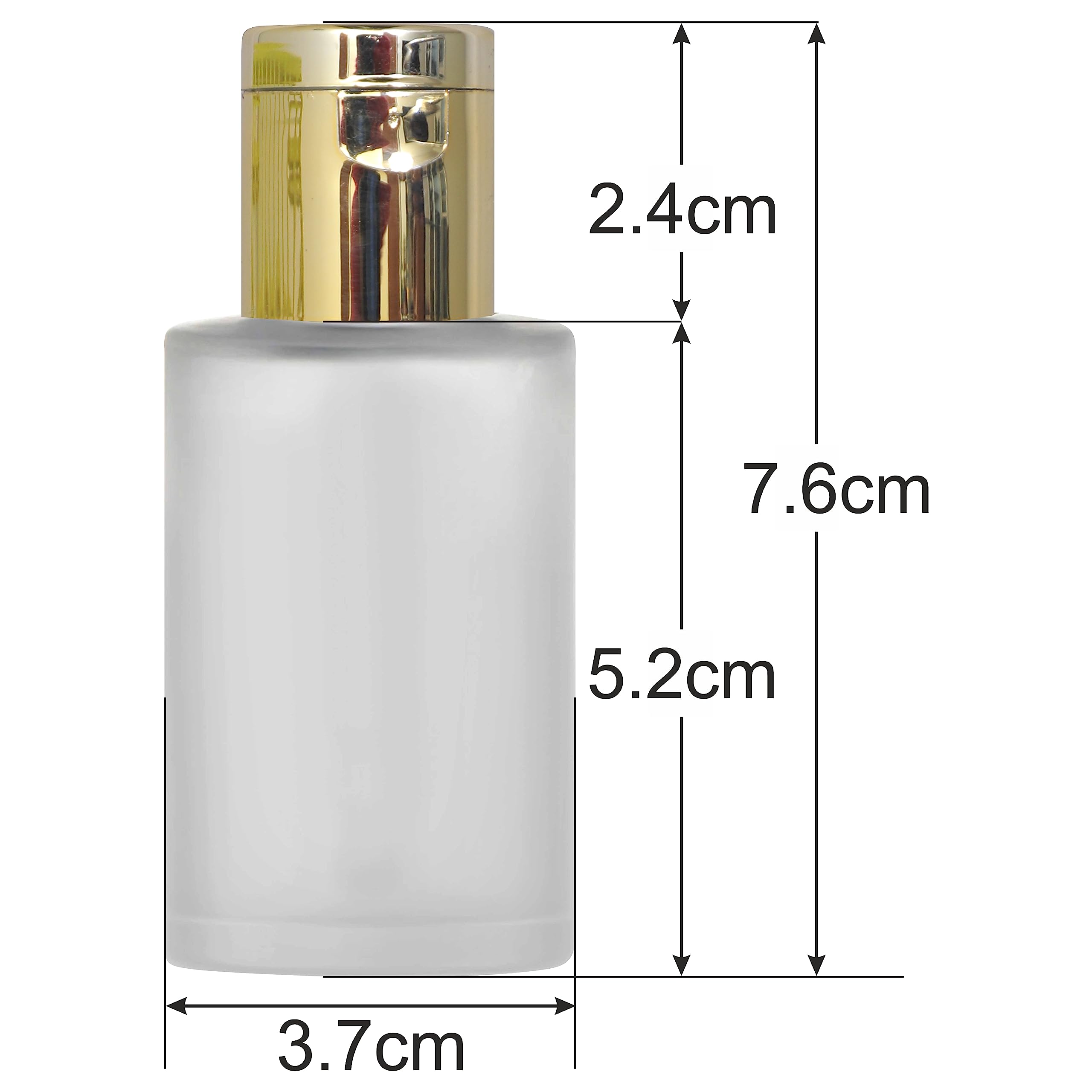 Premium Frosted Glass Bottles with White Lotion Pump Dispenser - 5 Pack Set for Essential Oils, Lotions & DIY Skincare - Perfect for Bathroom, Spa & Home Organization