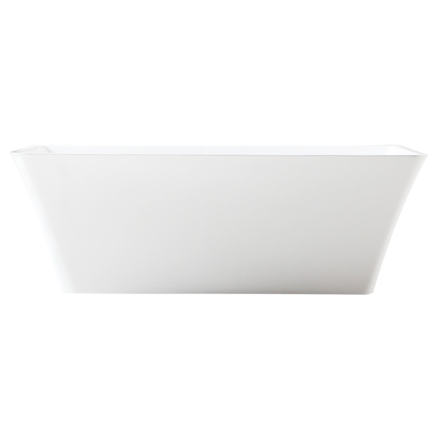 Aqua Eden 67-Inch Acrylic Freestanding Bathtub - Rectangular Double-Ended Soaking Tub with Drain, Glossy White Finish | Perfect for Master Bathroom, Spa Retreat & Luxury Home Relaxation
