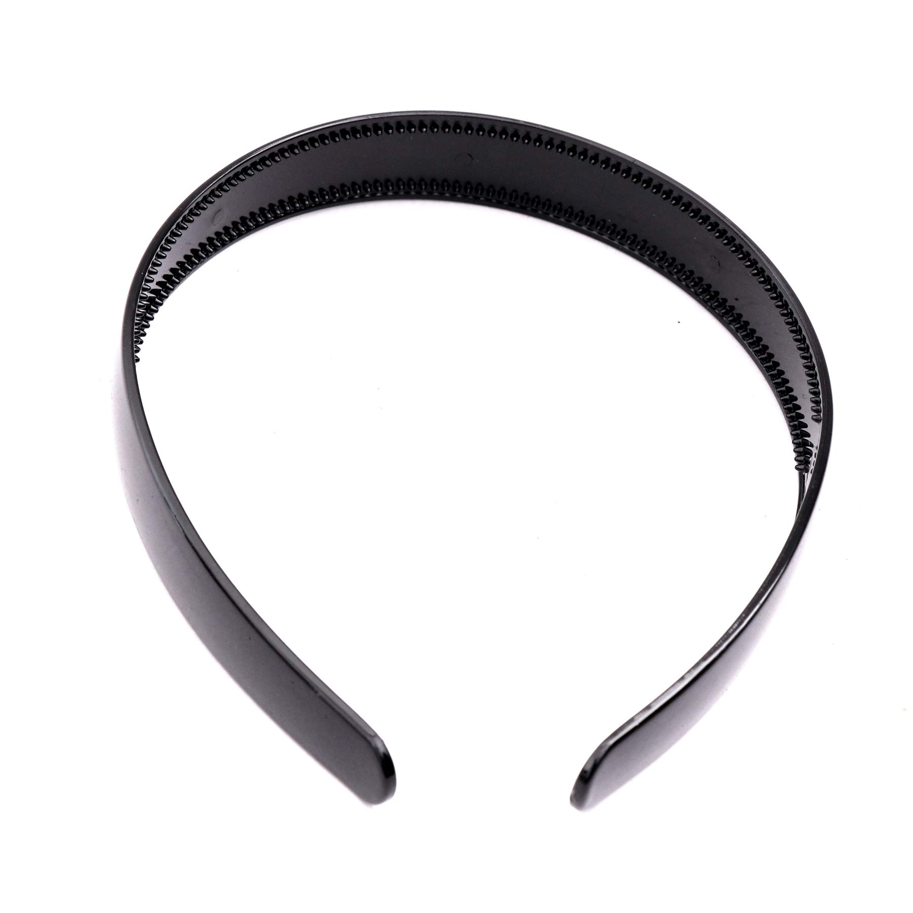 Honbon Wide Plastic Headbands for Women & Girls - 6 Pack Black Hair Accessories for Sports, Work, and Everyday Styling