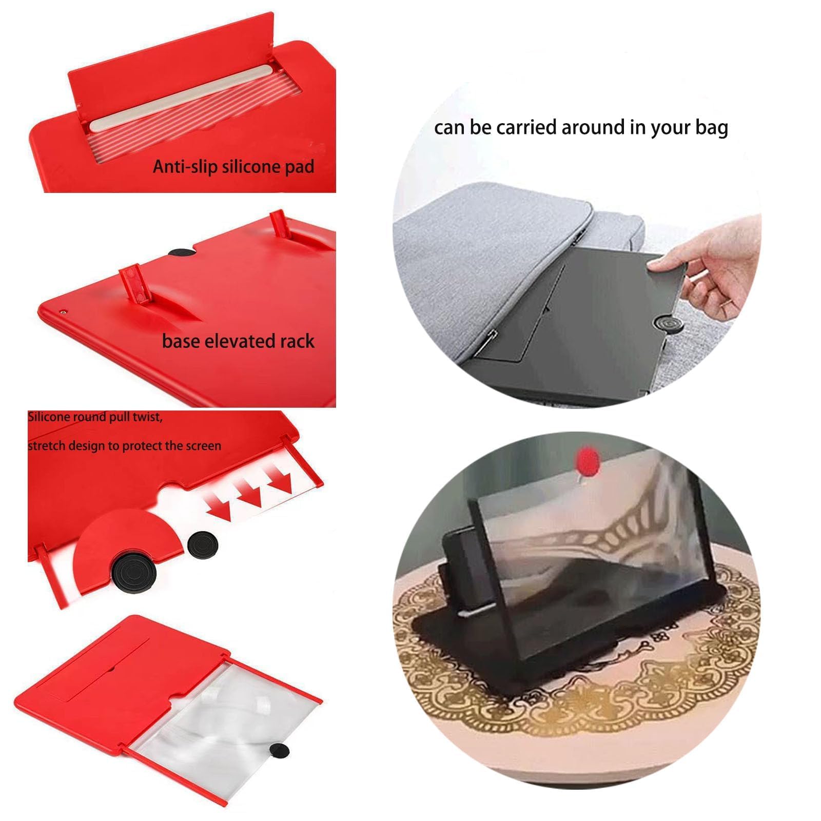 2024 Newest HD Screen Magnifier for Smartphones - 12in Mobile Phone Screen Amplifier (3PCS) | Eye Protection & Anti-Blue Light | Perfect for Movie Watching, Gaming & Reading