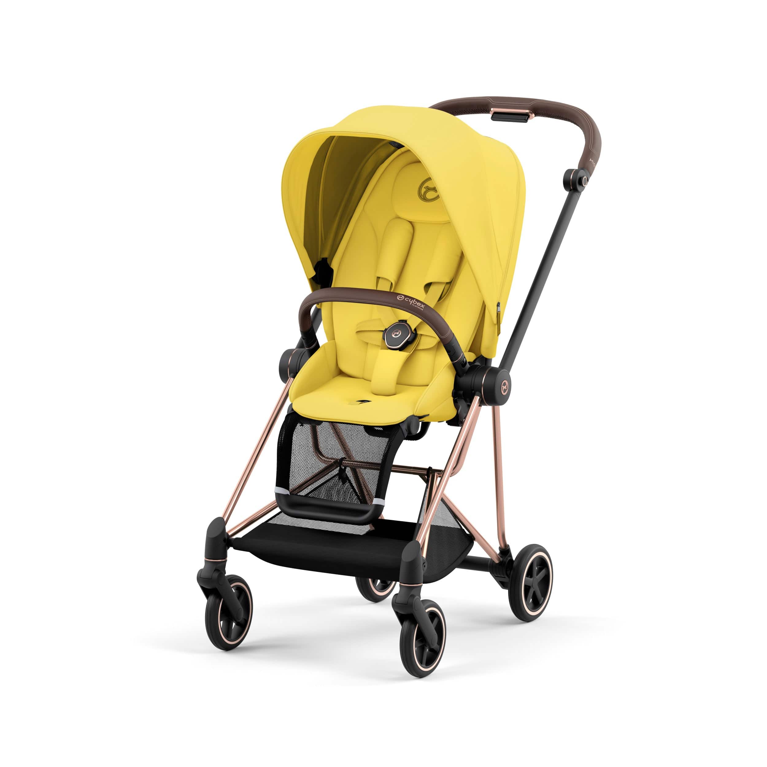 Cybex Mios 3 Complete Stroller - Rose Gold & Brown Luxury Baby Stroller | Lightweight Compact Travel System for Newborns & Toddlers | Perfect for City Walks, Shopping & Travel