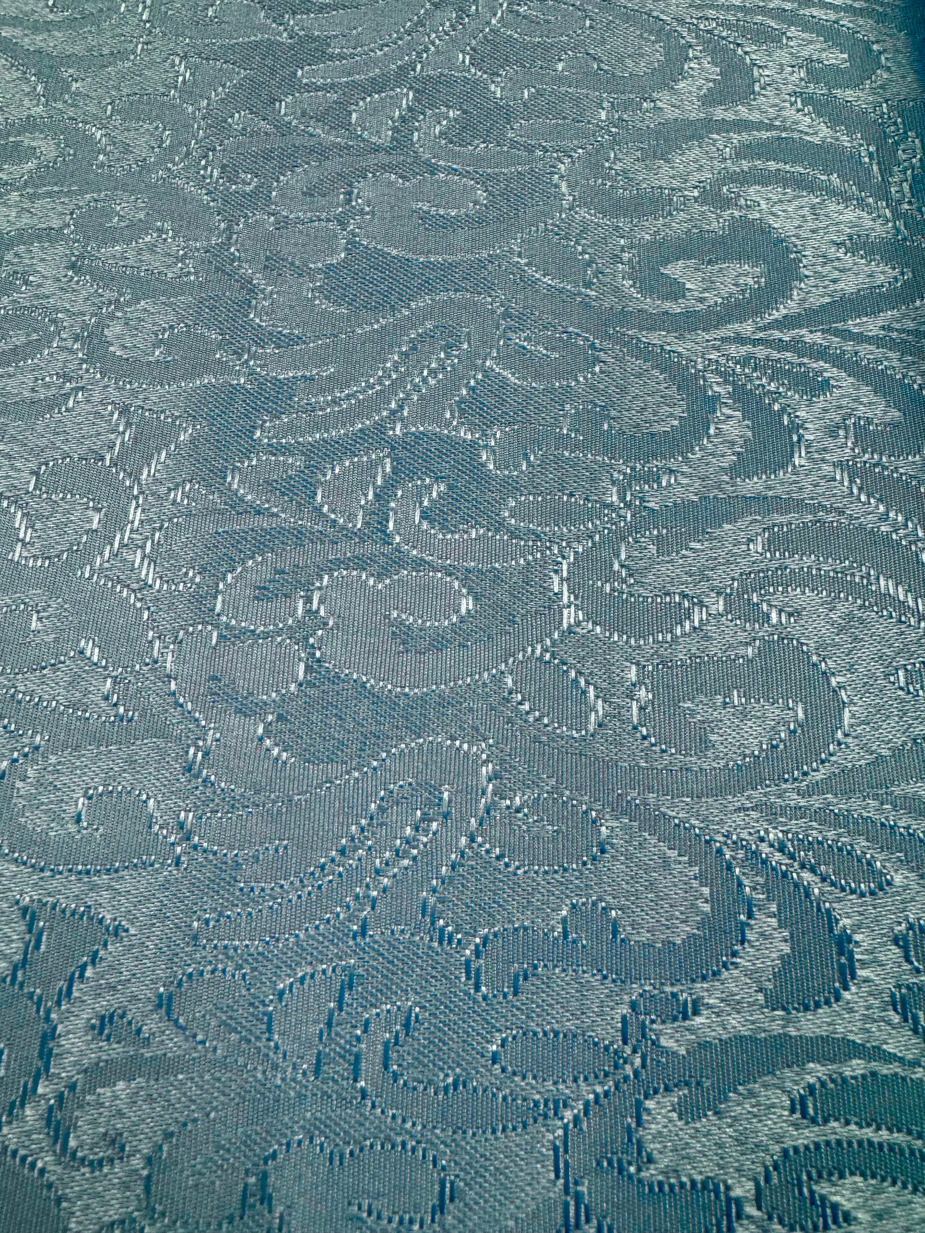 60-Inch Wide Matte Majestic Jacquard Brocade Fabric in Light Blue - Premium Home Decor for Upholstery, Curtains & DIY Projects