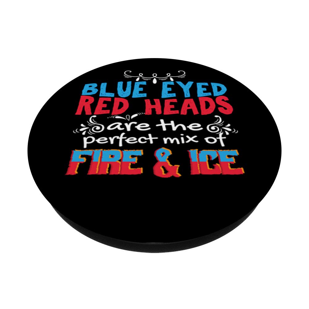 Funny Blue Eyed Redhead Ginger Women's Gift PopSockets PopGrip - Swappable Phone & Tablet Grip for Everyday Use | Perfect for Office, Travel & Selfies