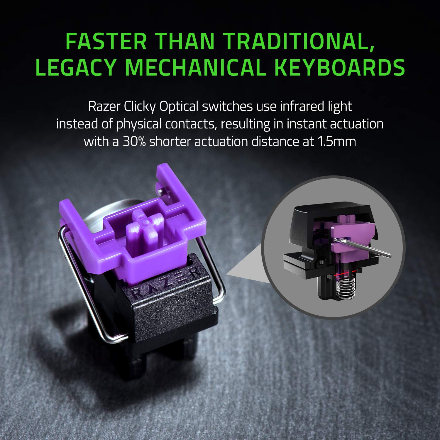Razer Huntsman Mini 60% Wired Gaming Keyboard - Optical Clicky Switches, Chroma RGB Backlighting, PBT Keycaps - Compact Mechanical Keyboard for PC Gaming (Mercury White, Renewed) - Perfect for Esports, Streaming & Office Work