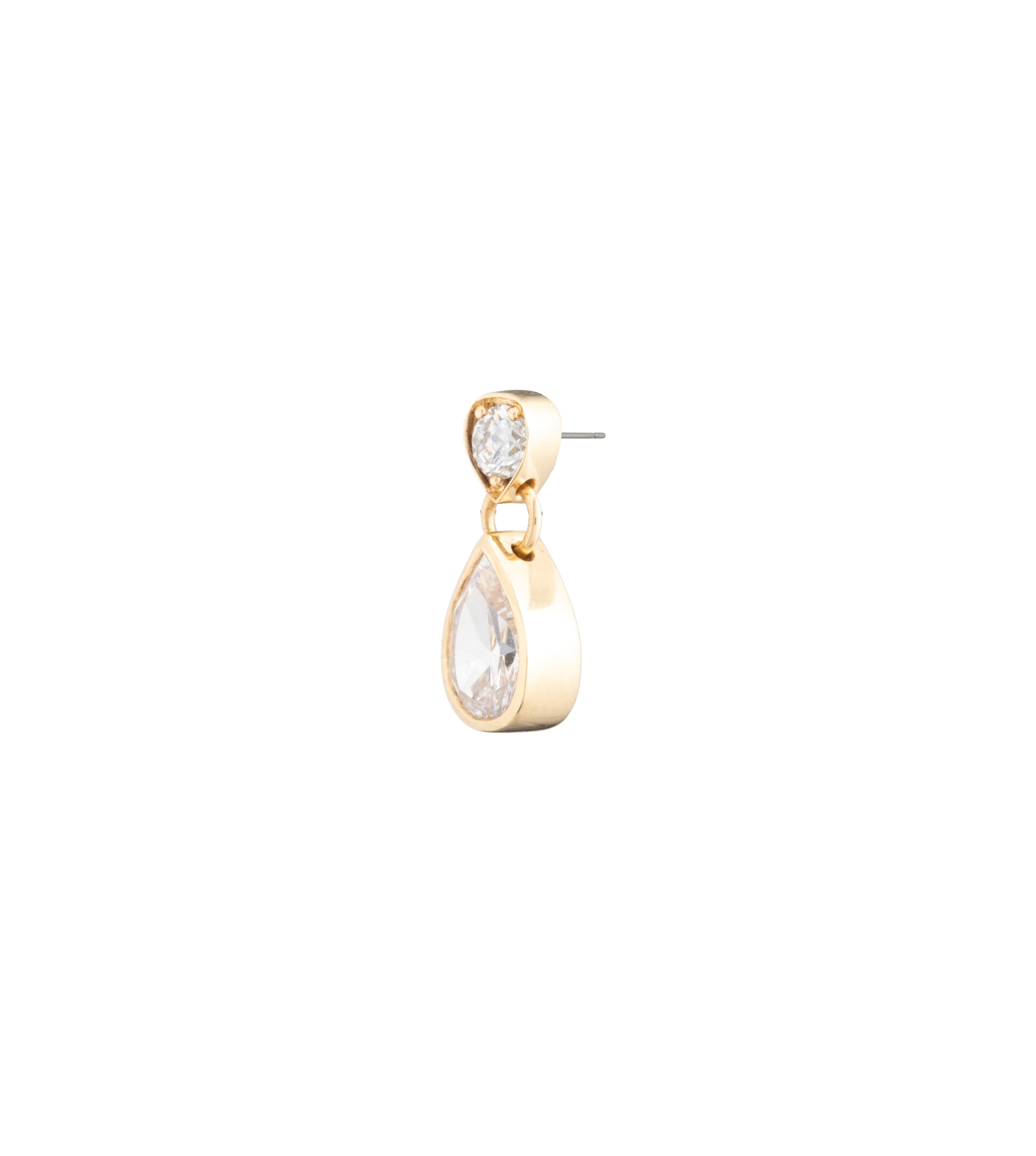 Forever & Always Double Drop Earrings in 14K Yellow Gold with Pear-Cut Diamonds – Perfect for Weddings, Anniversaries & Special Occasions