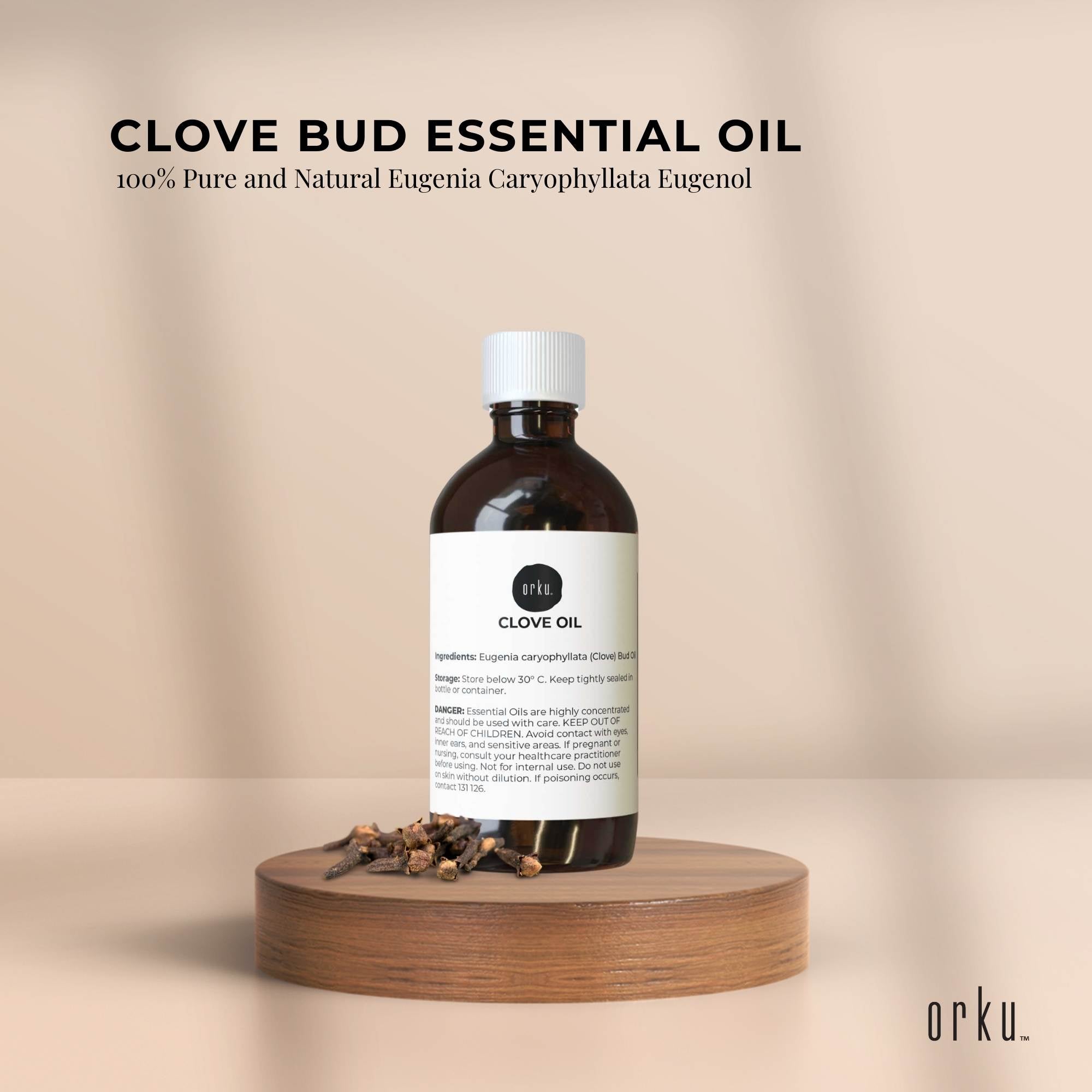 100% Pure Clove Bud Essential Oil (100ml) - Natural Eugenia Caryophyllata Oil with High Eugenol Content | Aromatherapy, Massage & DIY Skincare