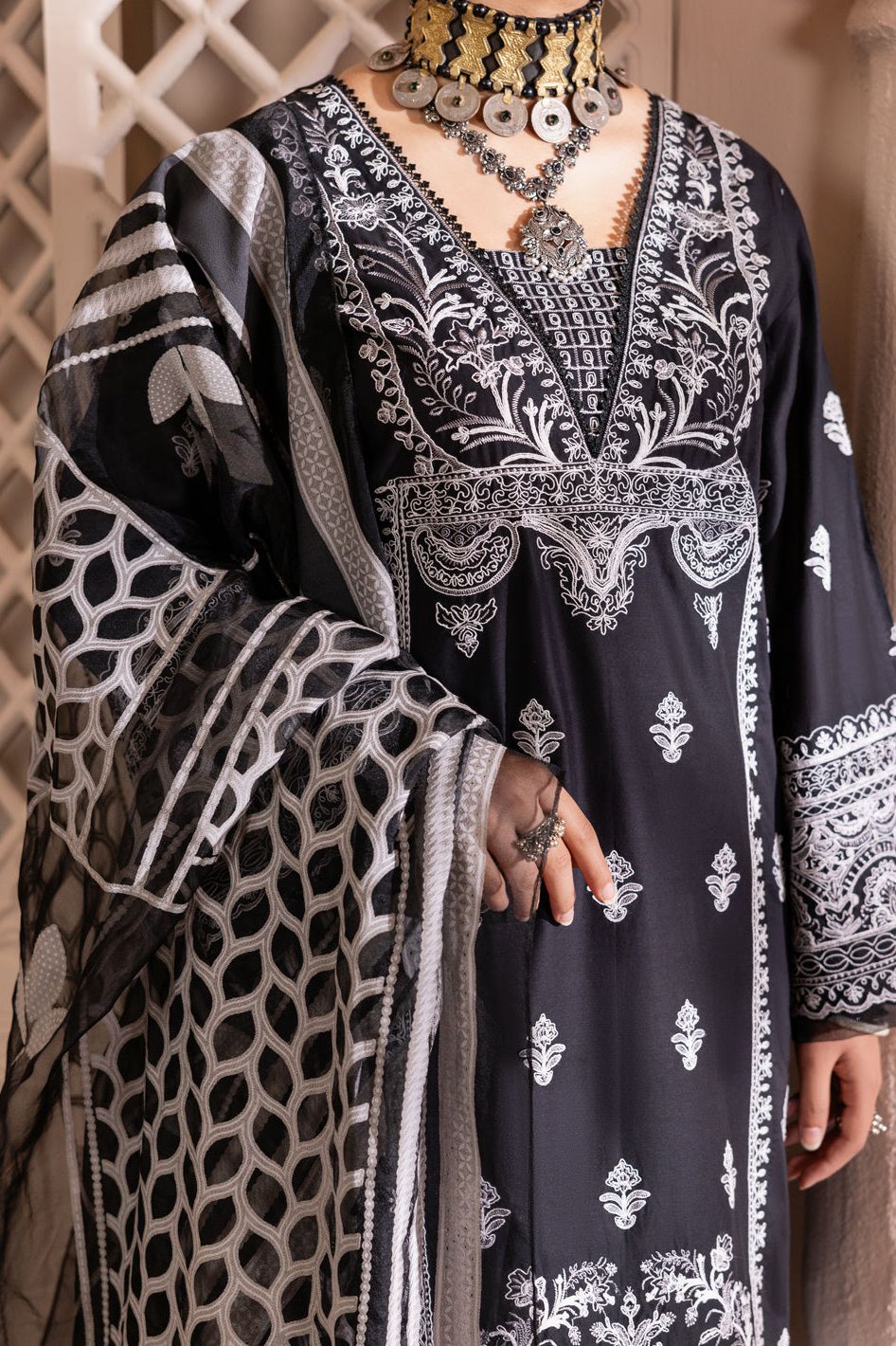 Premium Cambric Black Unstitched Suit Fabric for Custom Tailoring - Perfect for Formal Wear, Weddings & Special Occasions