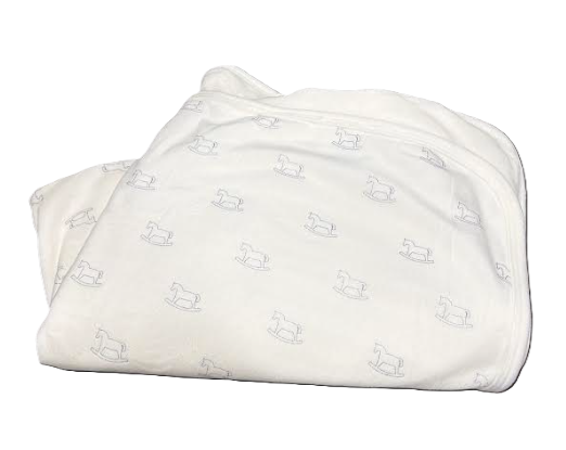KIPP Rocking Horse Baby Blanket - Soft & Cozy Nursery Blanket for Boys & Girls - Perfect for Crib, Stroller, and Rocking Horse Use