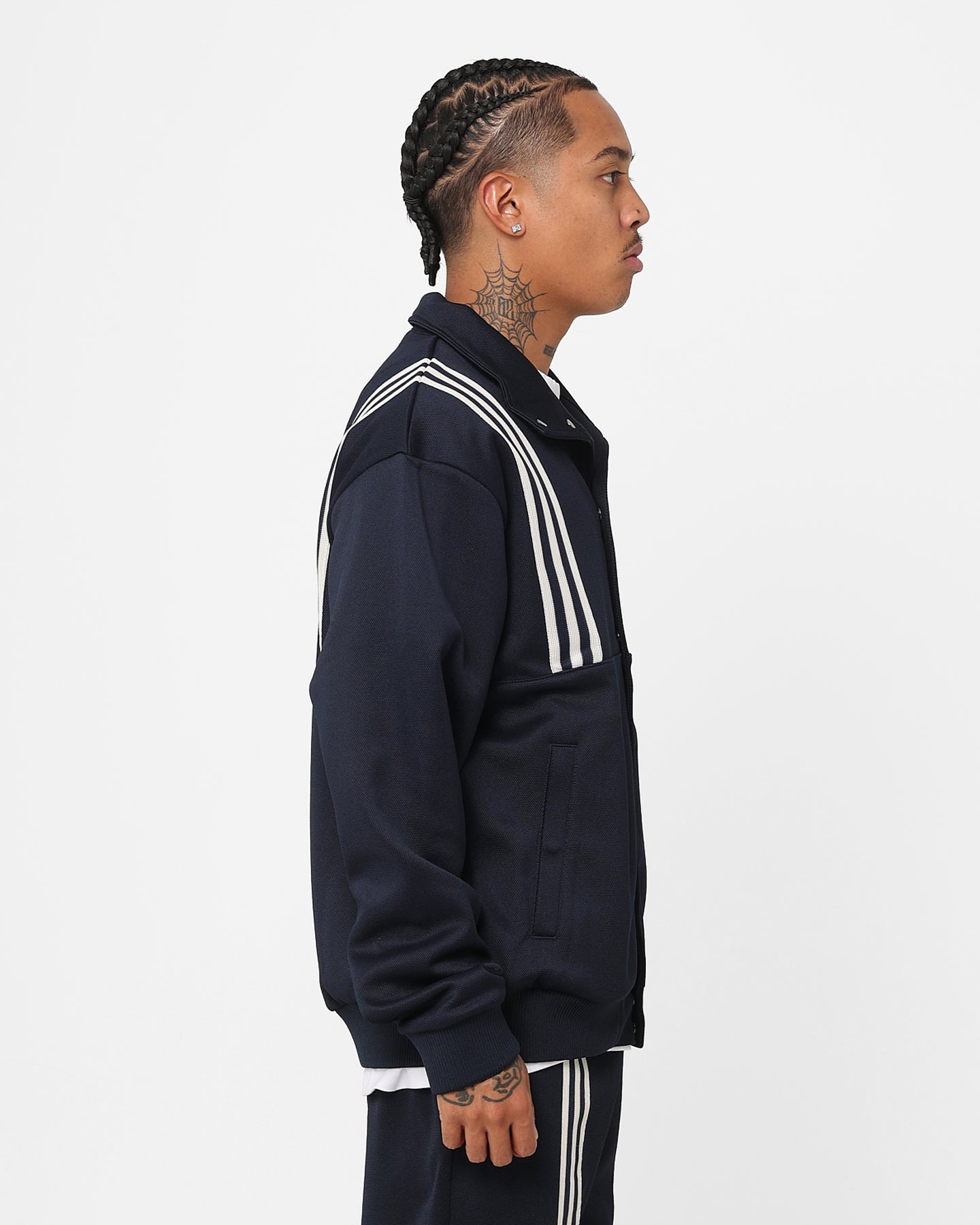 Adidas Adicolor King Top Jacket for Men - Night Indigo Blue Windbreaker with Hood | Outdoor Running, Hiking & Casual Wear