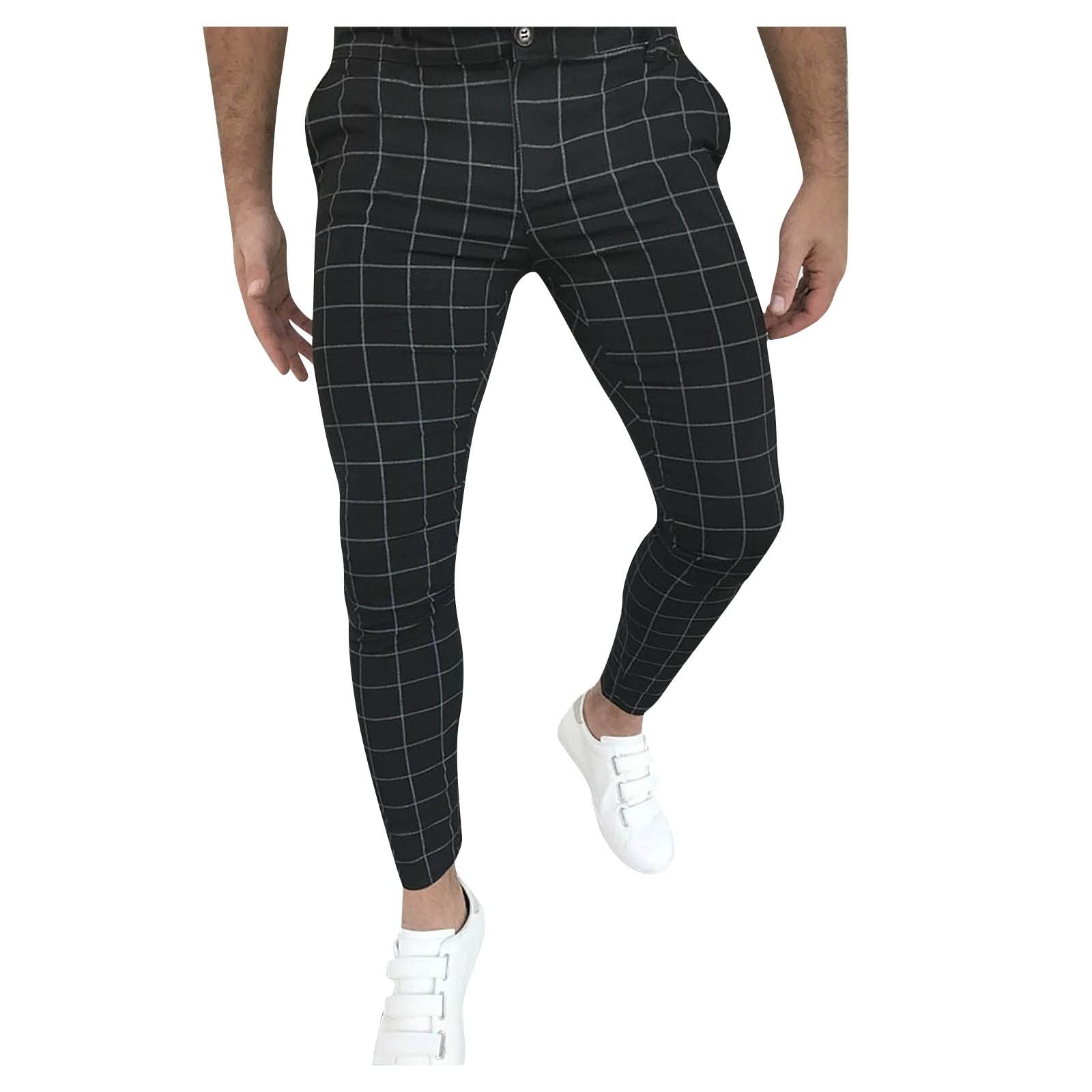 CLEEYYS Men's Slim Fit Casual Sports Pants - Lightweight Hiking & Work Outdoor Trousers, High Waisted Sweatpants for Gym, Travel & Daily Wear