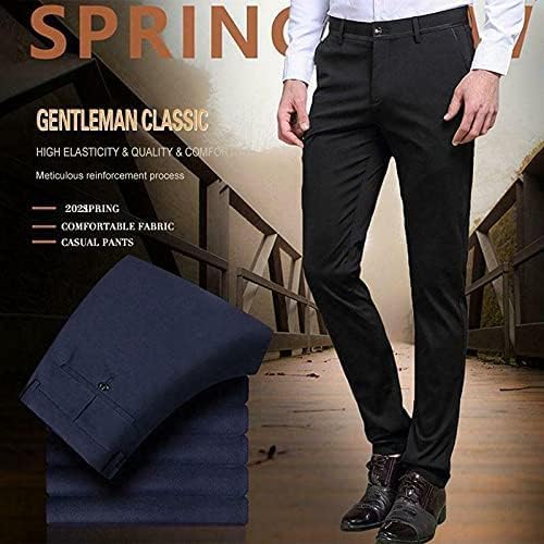 DAYEE High Stretch Men's Classic Pants - Comfortable Slim Fit Dress Pants for Office, Travel & Casual Wear | Breathable & Flexible Work Trousers