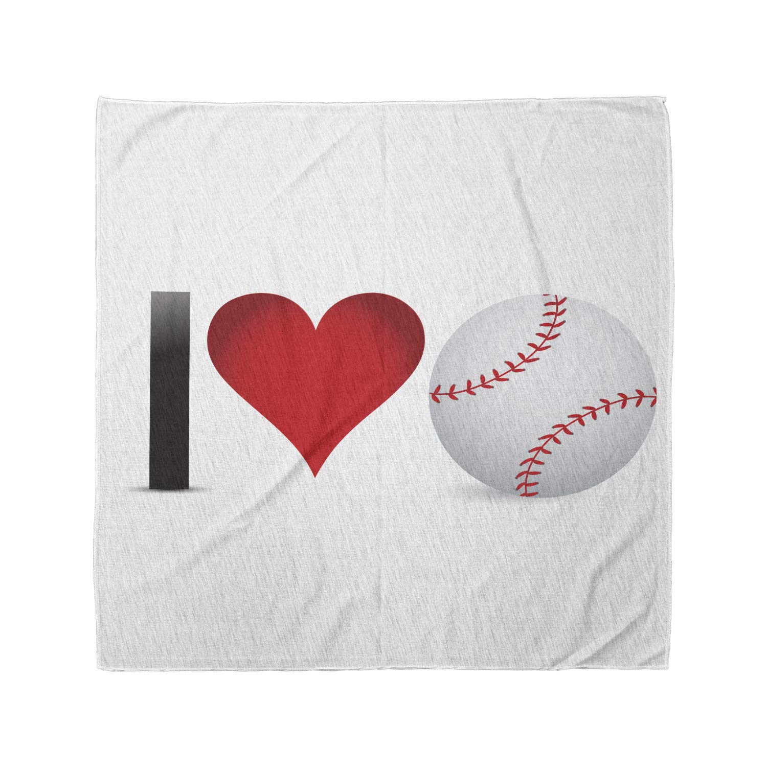 Ambesonne Sports Bandana - Baseball Heart Design Unisex Head & Neck Scarf for Men Women - Perfect for Baseball Games, Outdoor Sports & Casual Wear