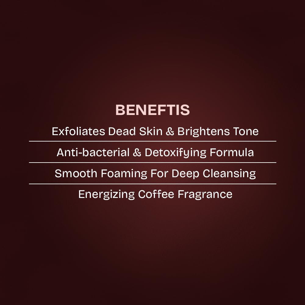 Nourishing Herbal Shower Gel with Vitamin E for Hair & Body Care - Coffee Scent, 300ml | Refreshing Daily Cleansing for Men & Women