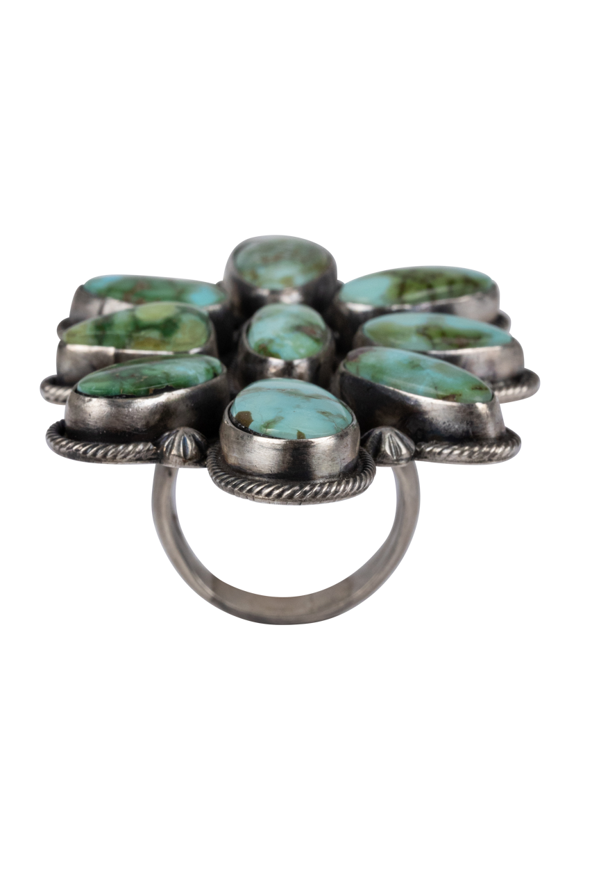 Royston Turquoise Statement Ring for Women - Elegant Handmade Silver Jewelry - Perfect for Parties, Weddings & Special Occasions