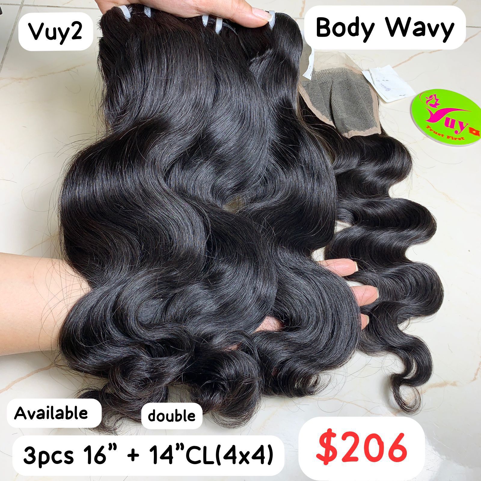 3pcs 16 + 14 Inch Lace Front Wigs with 4x4 Silk Base Closure - Body Wave Human Hair Bundles for Black Women | Perfect for Daily Wear, Parties & Special Occasions