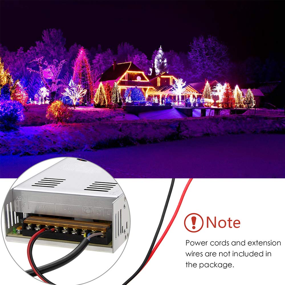 ACLorol 12V 30A 360W Universal Regulated Switching Power Supply - AC to DC Converter for LED Strip Lights, CCTV Cameras, Security Systems, Radios & Computer Projects - Perfect for Home, Office & DIY Electronics