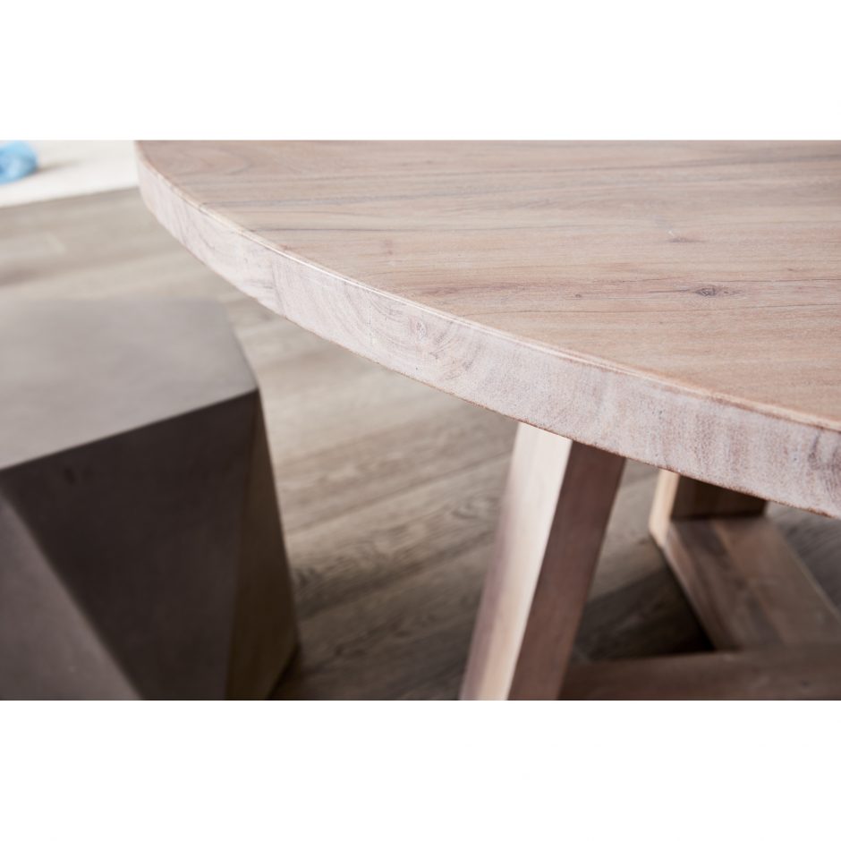 Round Dining Table for 4-6 People - Modern Wooden Kitchen Table for Small Spaces - Perfect for Family Meals, Dinner Parties & Cozy Breakfasts